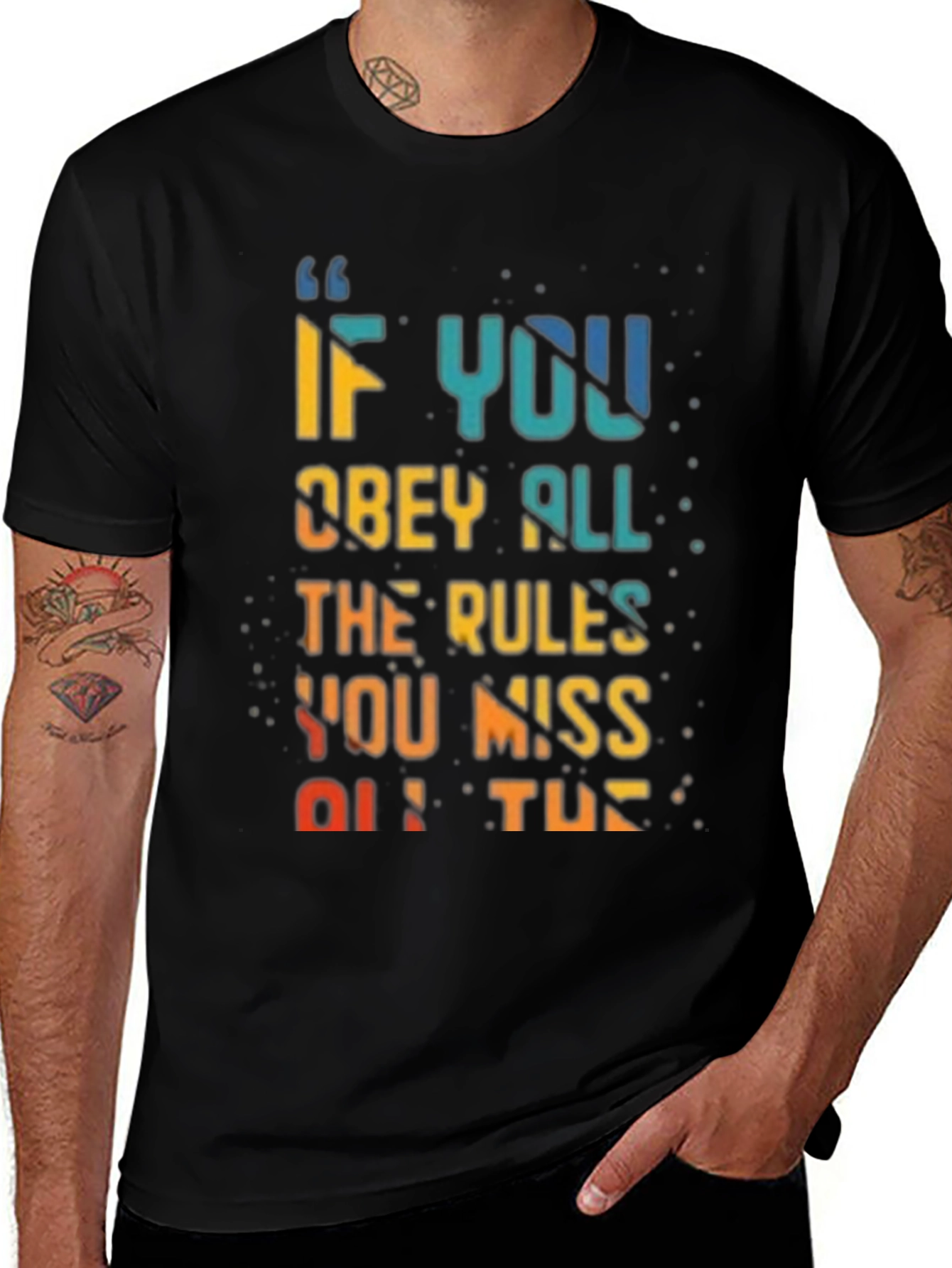 Rule Breaker T-Shirt - Vibrant Quote Design