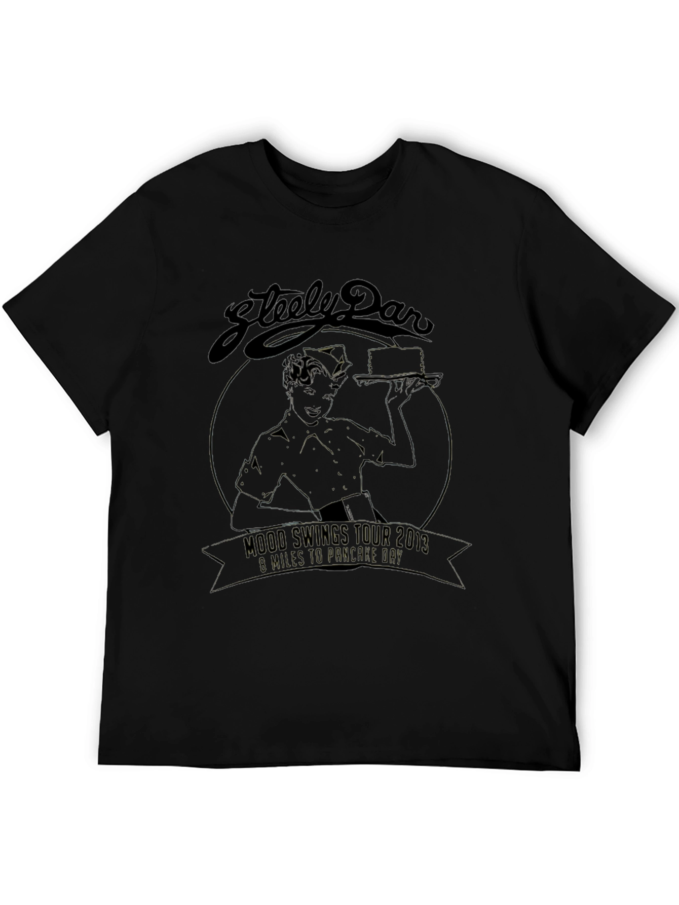 Steely Dan Mood Swings Tour 2013 Black T-Shirt