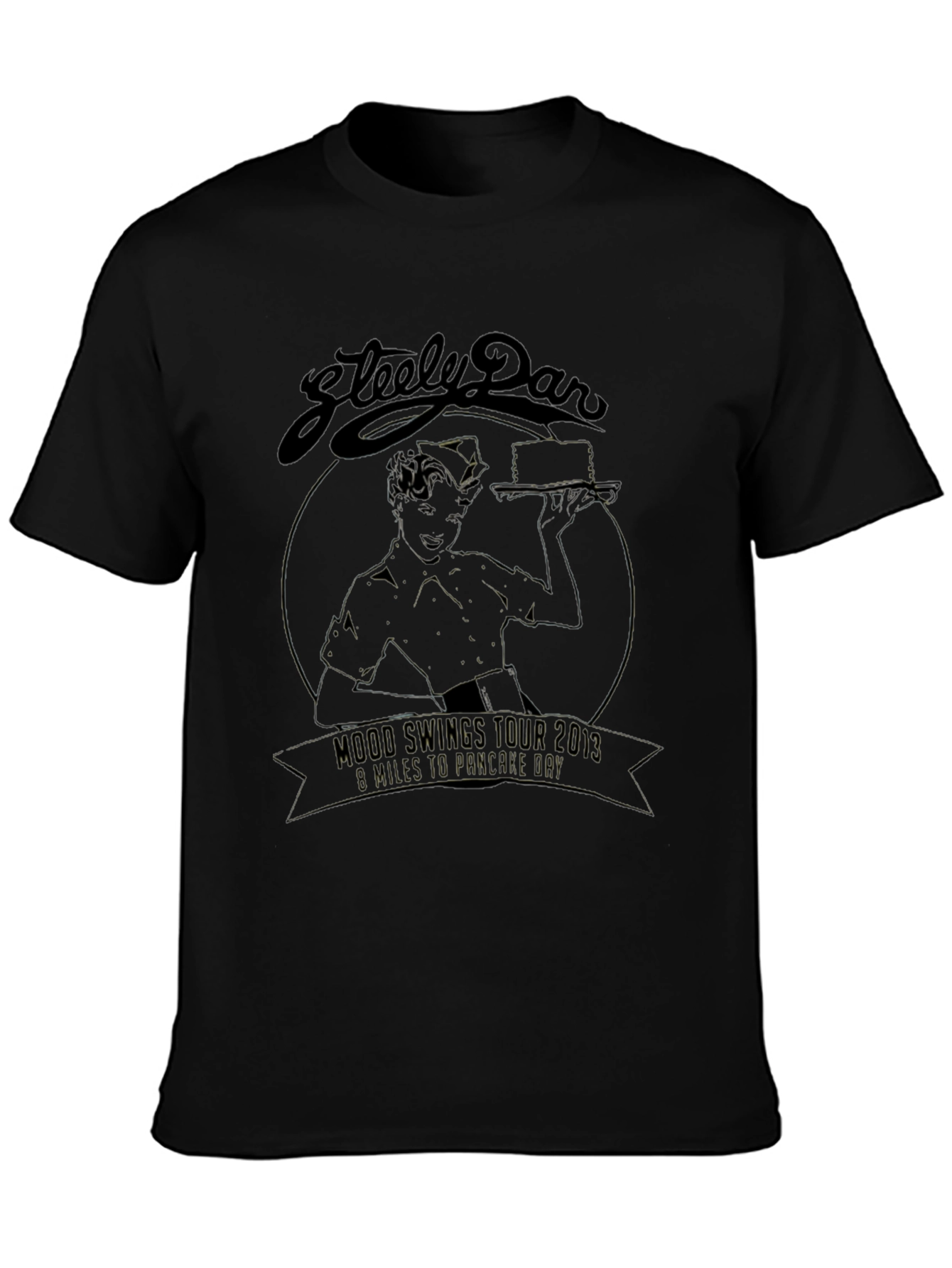 Steely Dan Mood Swings Tour 2013 Black T-Shirt