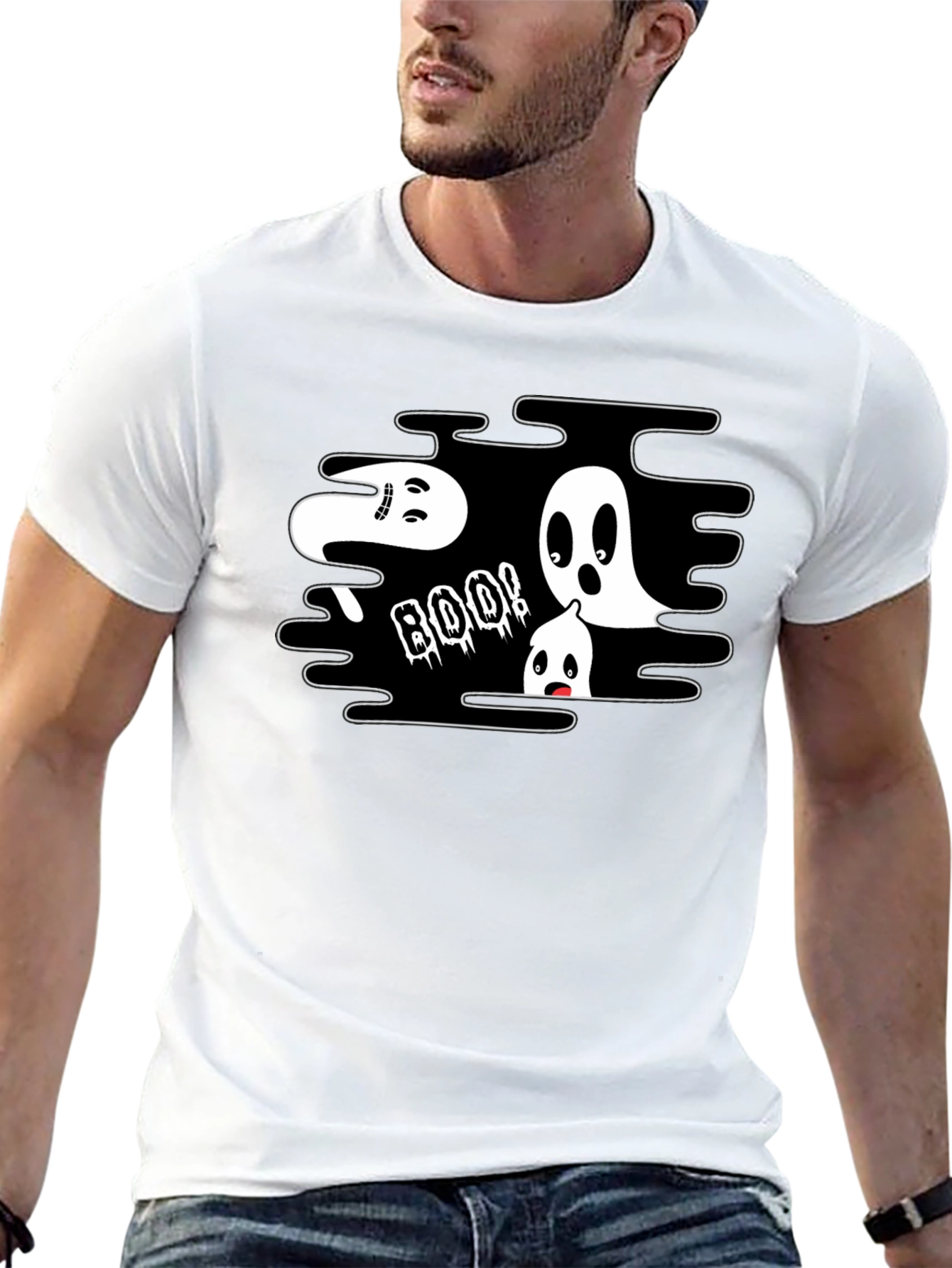Spooky Ghost Boo! Graphic T-Shirt
