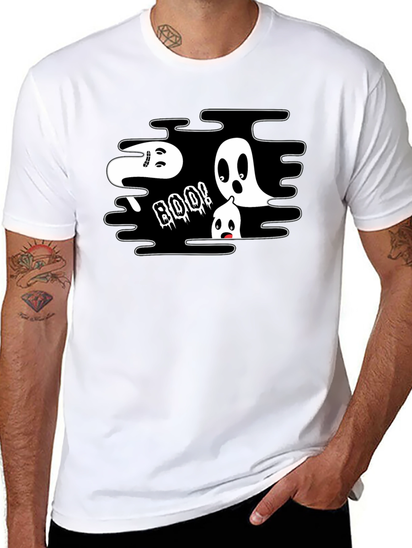 Spooky Ghost Boo! Graphic T-Shirt
