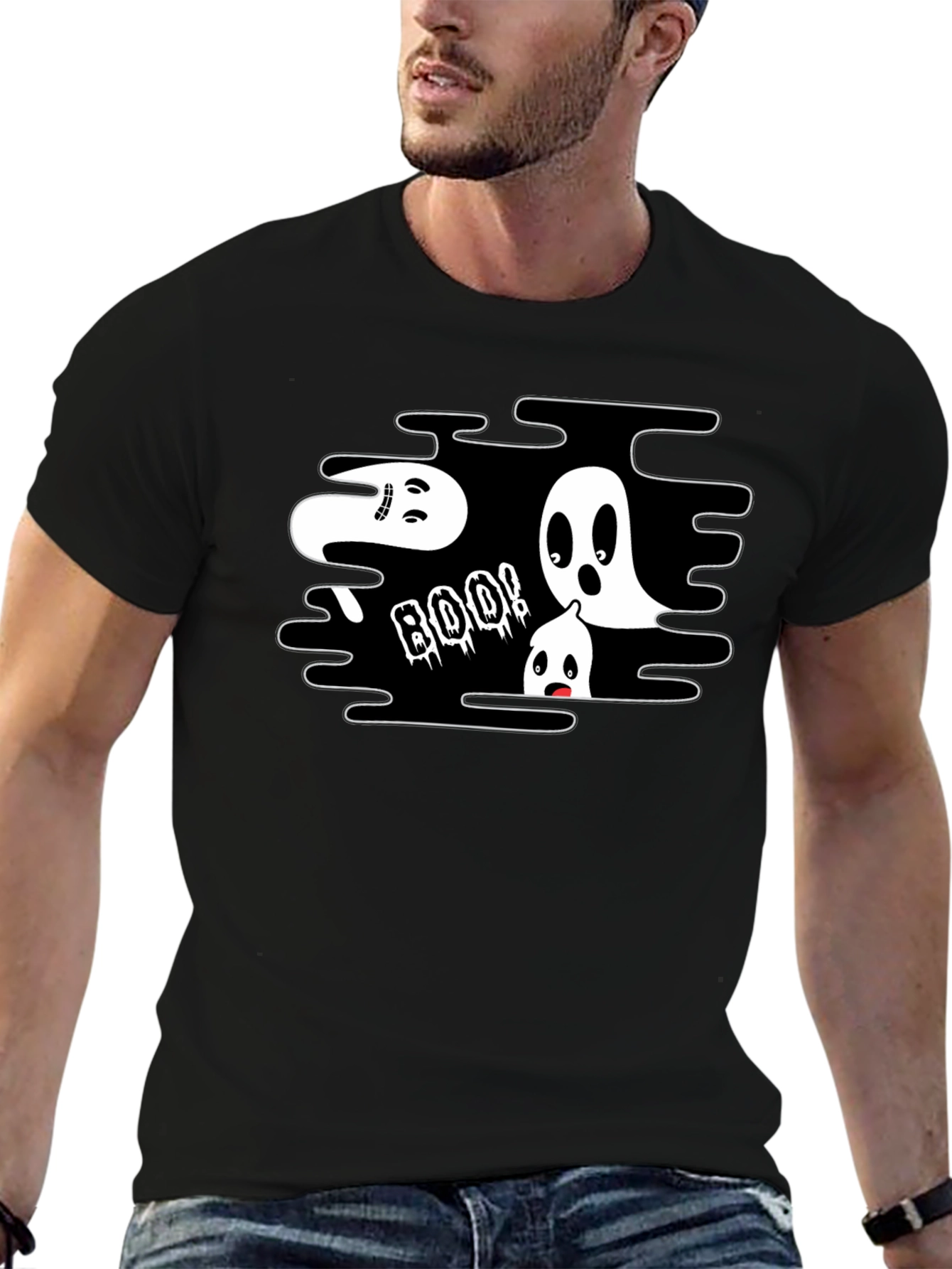 Spooky Ghost Boo! Graphic T-Shirt