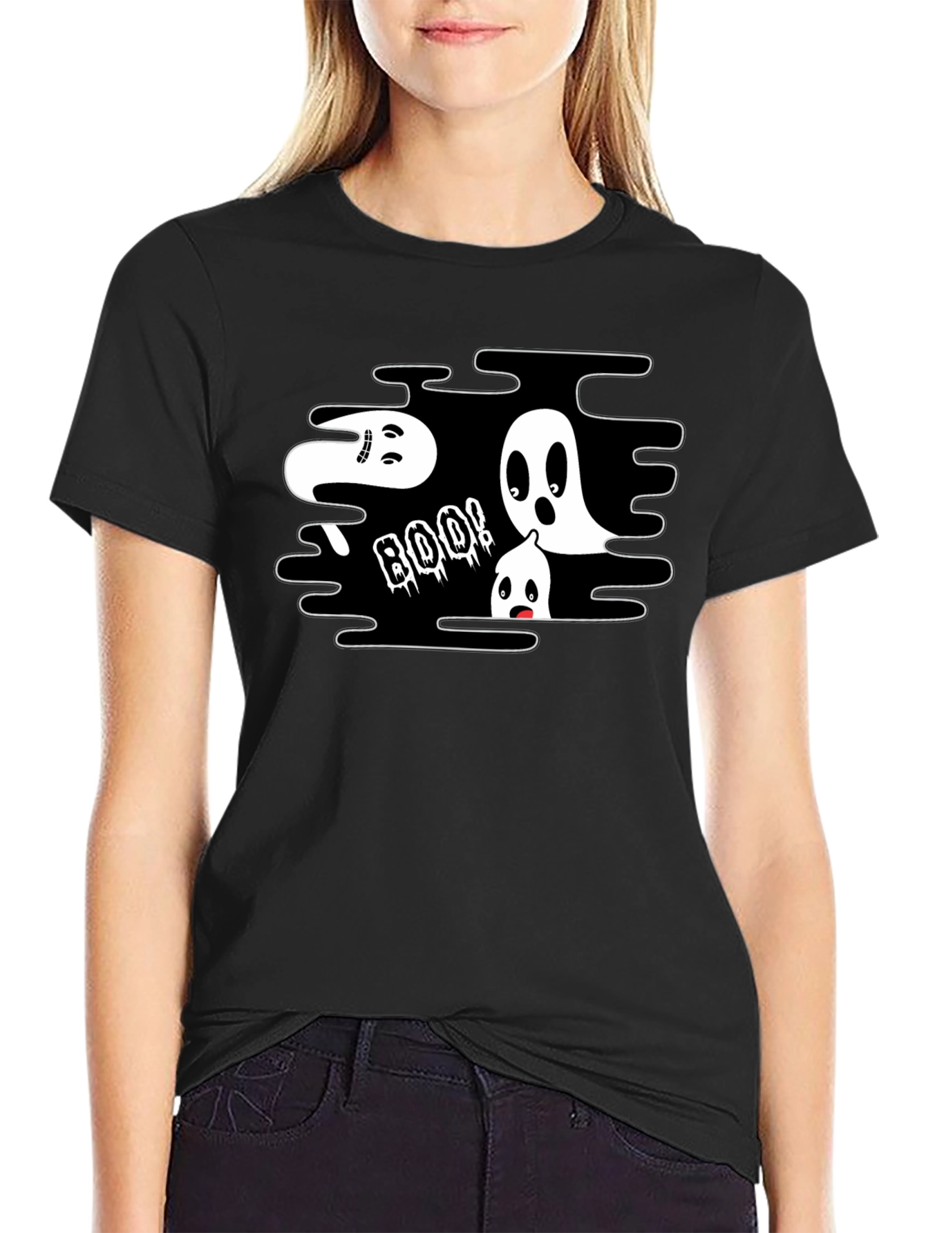 Spooky Ghost Boo! Graphic T-Shirt
