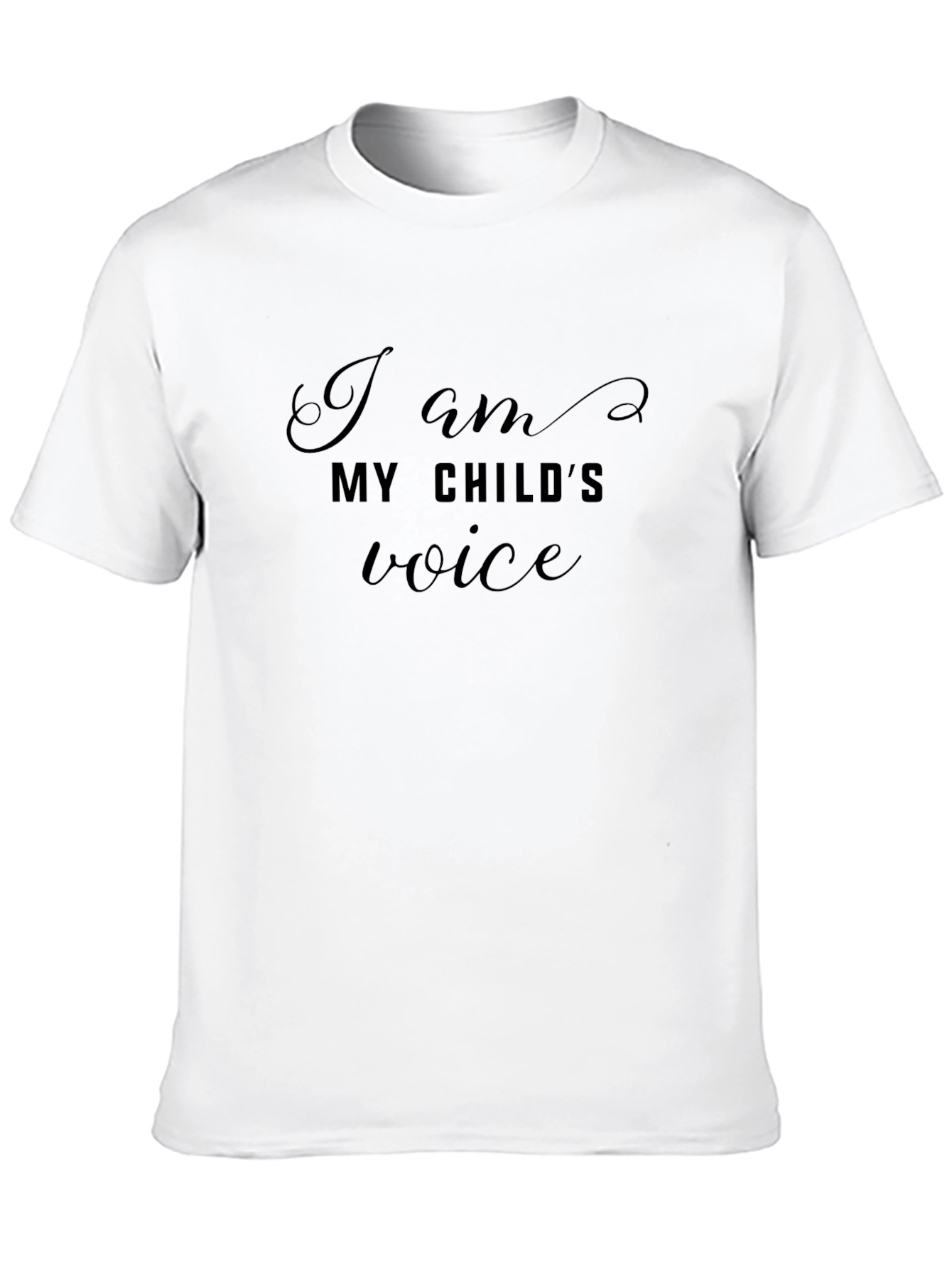 I Am My Childs Voice Black Graphic T-Shirt