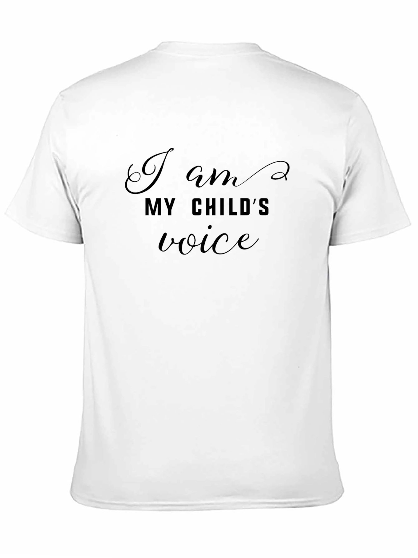 I Am My Childs Voice Black Graphic T-Shirt