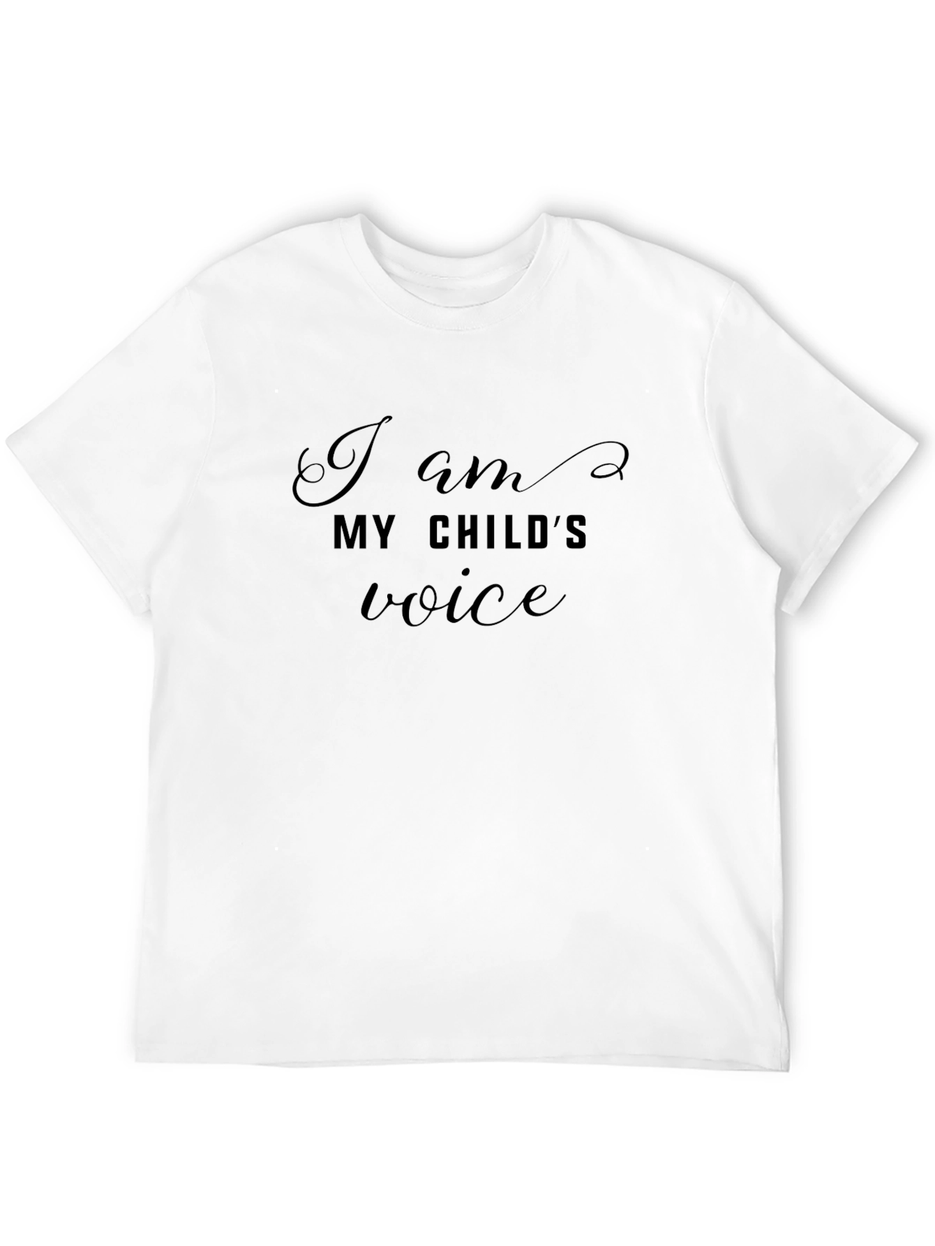 I Am My Childs Voice Black Graphic T-Shirt
