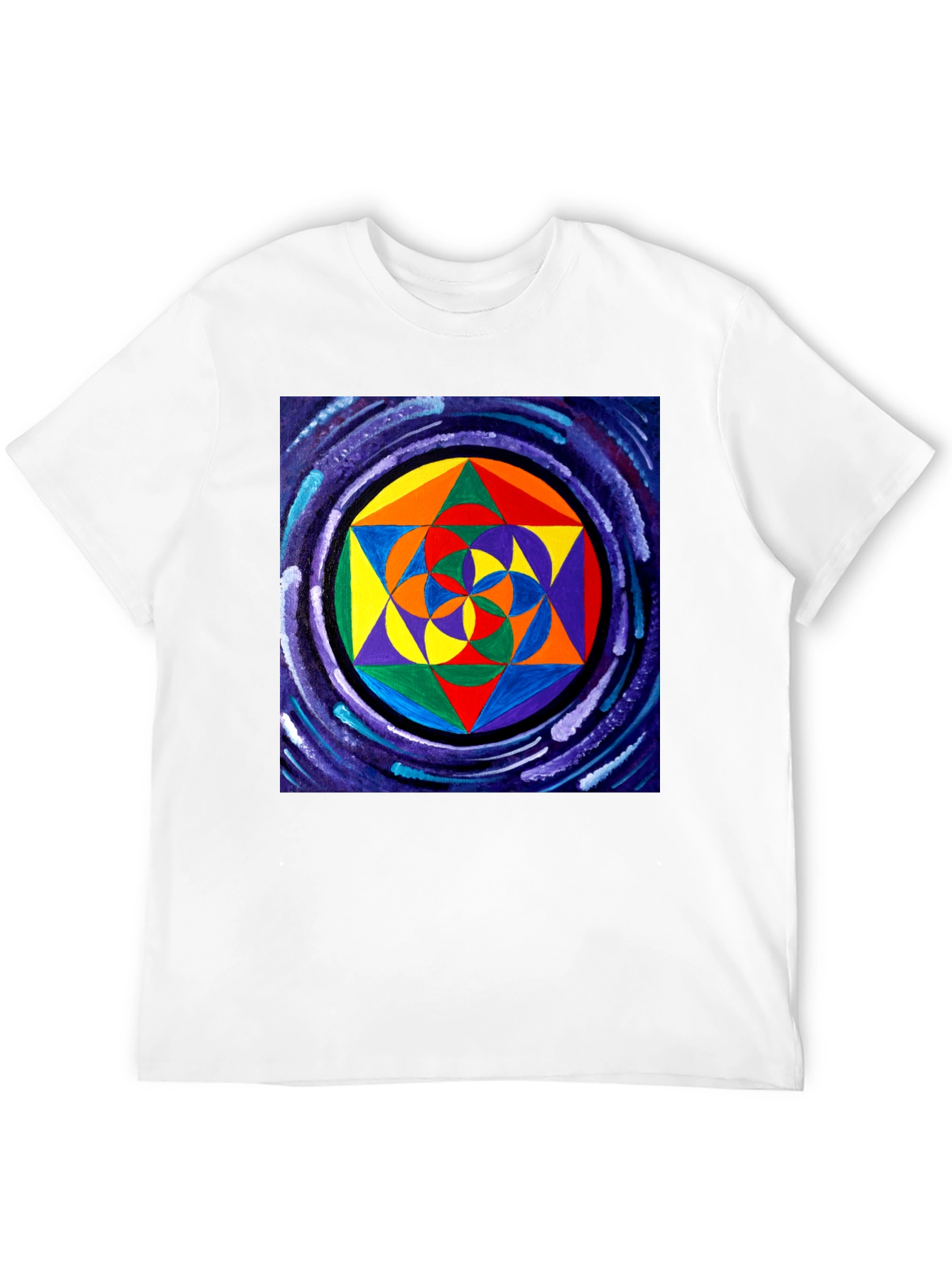 Geometric Pattern Black T-Shirt