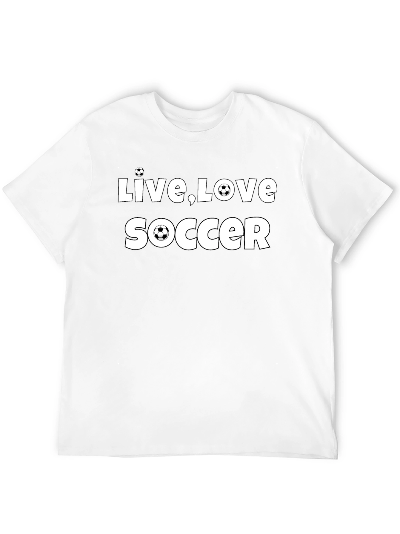 Live Love Soccer Graphic Black T-Shirt