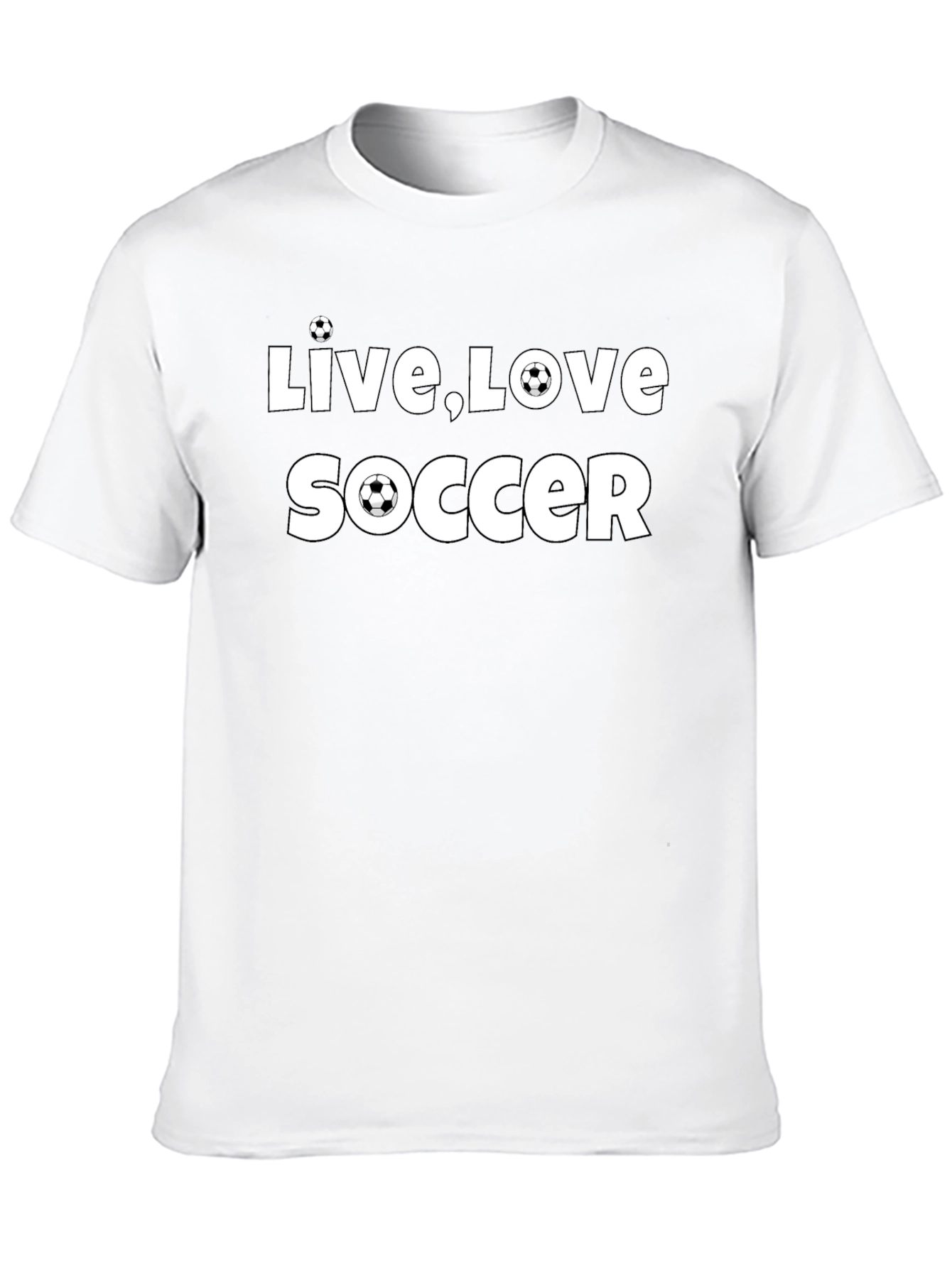 Live Love Soccer Graphic Black T-Shirt
