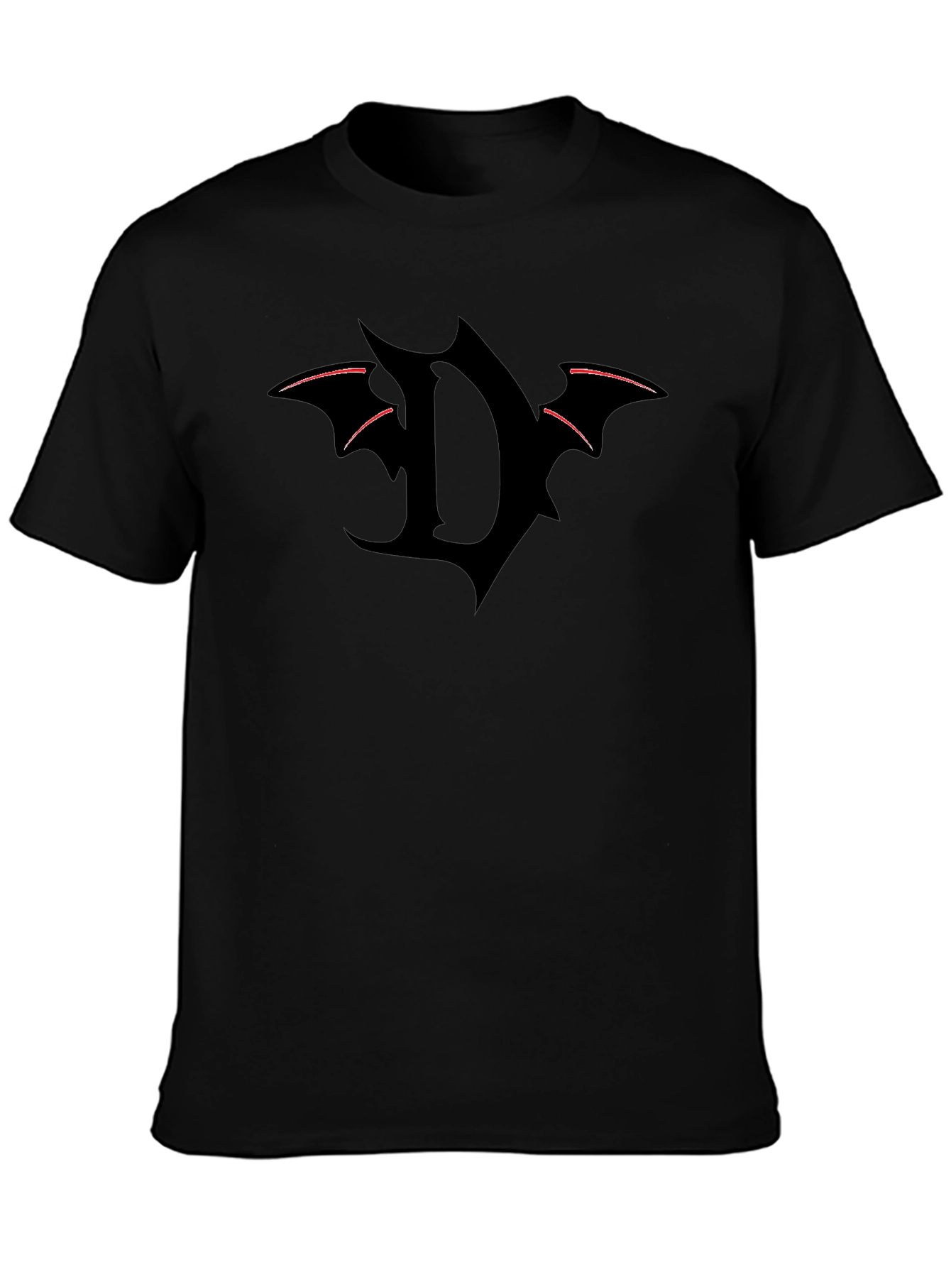 Edgy D Batwing Graphic Tee - Black