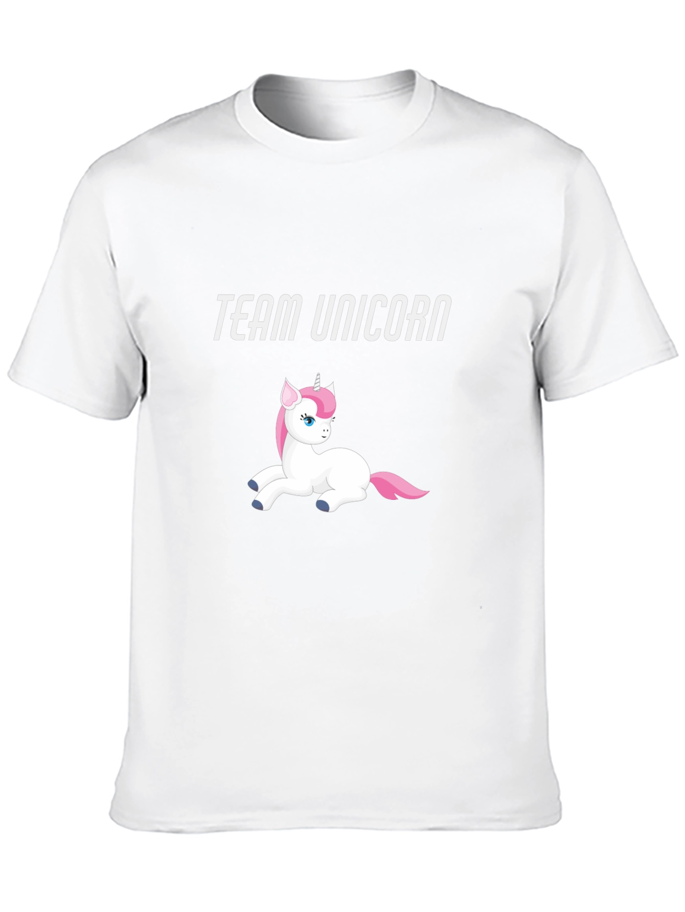 Team Unicorn Black Cotton Graphic Tee