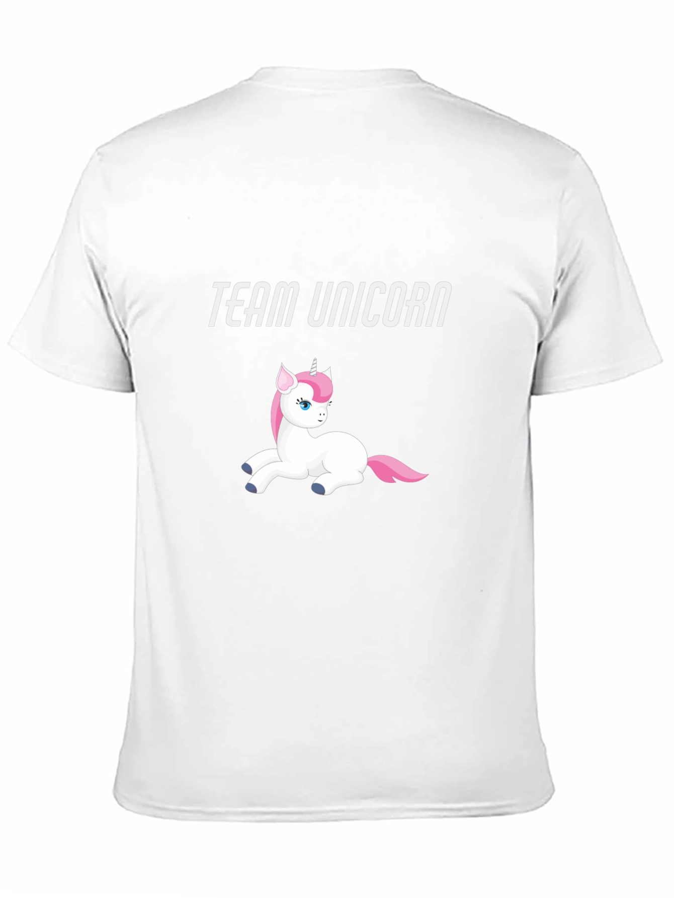 Team Unicorn Black Cotton Graphic Tee
