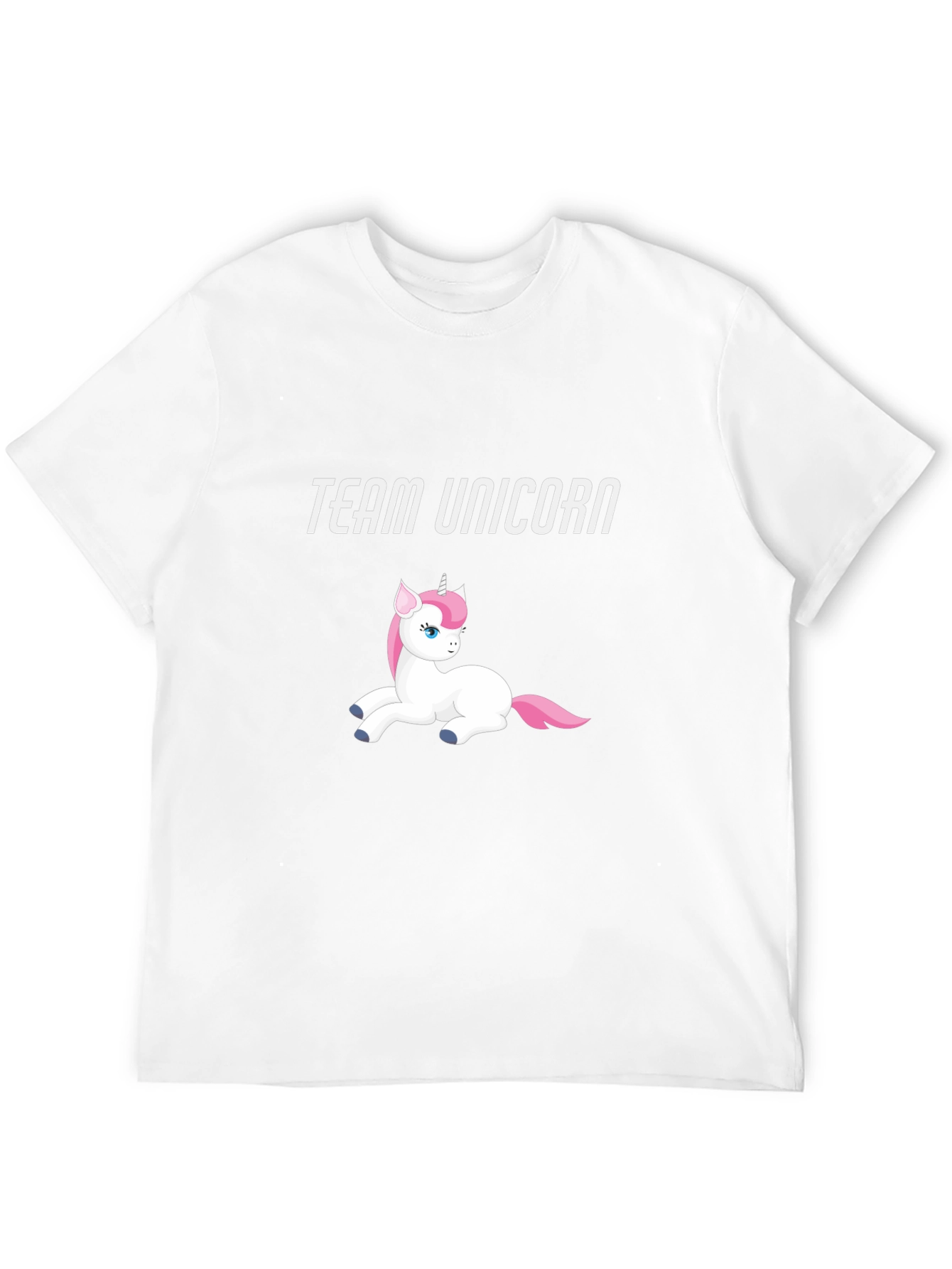 Team Unicorn Black Cotton Graphic Tee