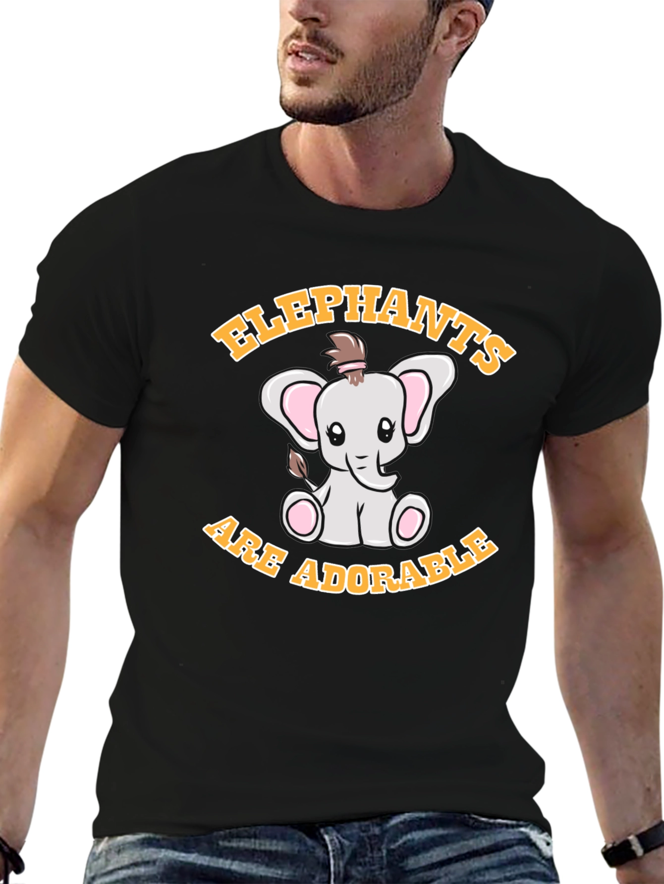 Cute Elephant Graphic T-Shirt