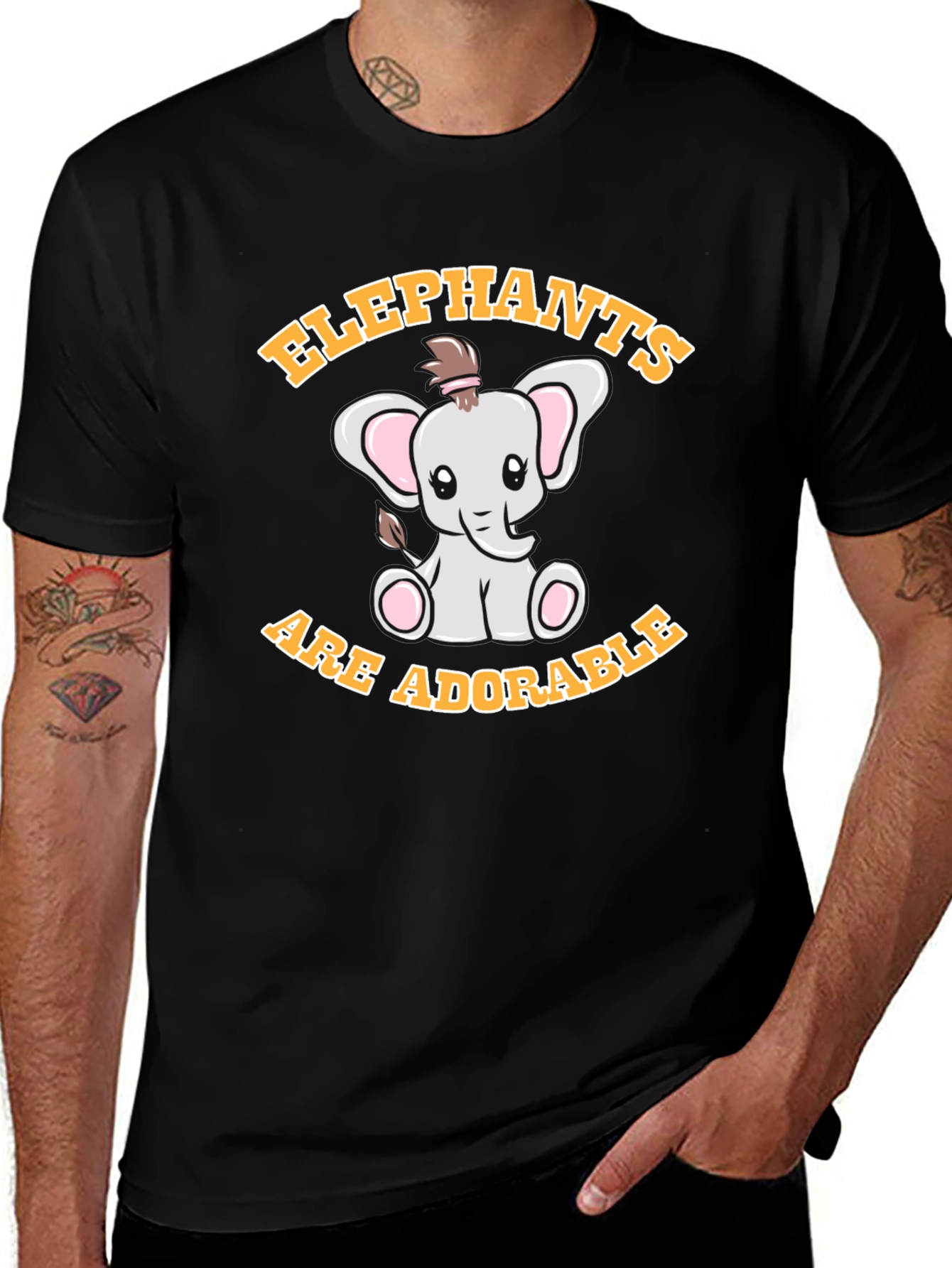 Cute Elephant Graphic T-Shirt