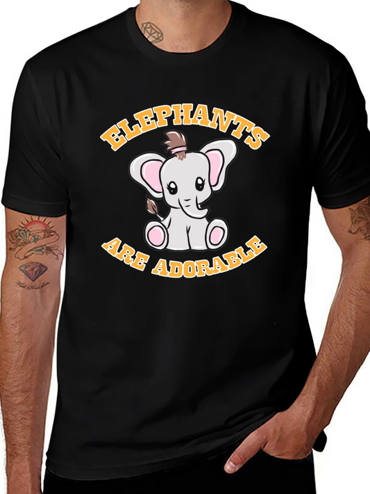 Cute Elephant Graphic T-Shirt