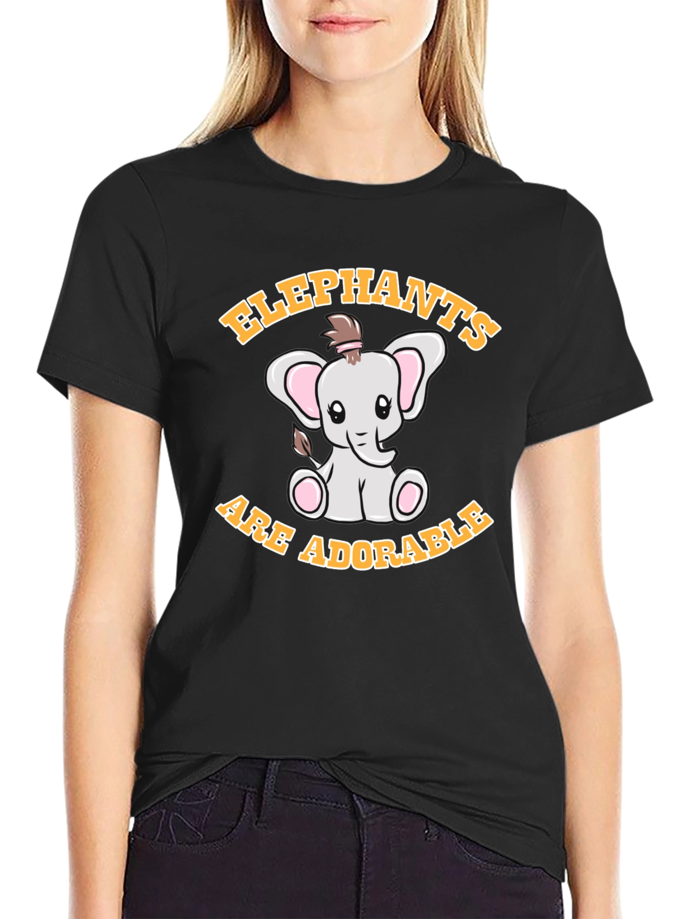 Cute Elephant Graphic T-Shirt