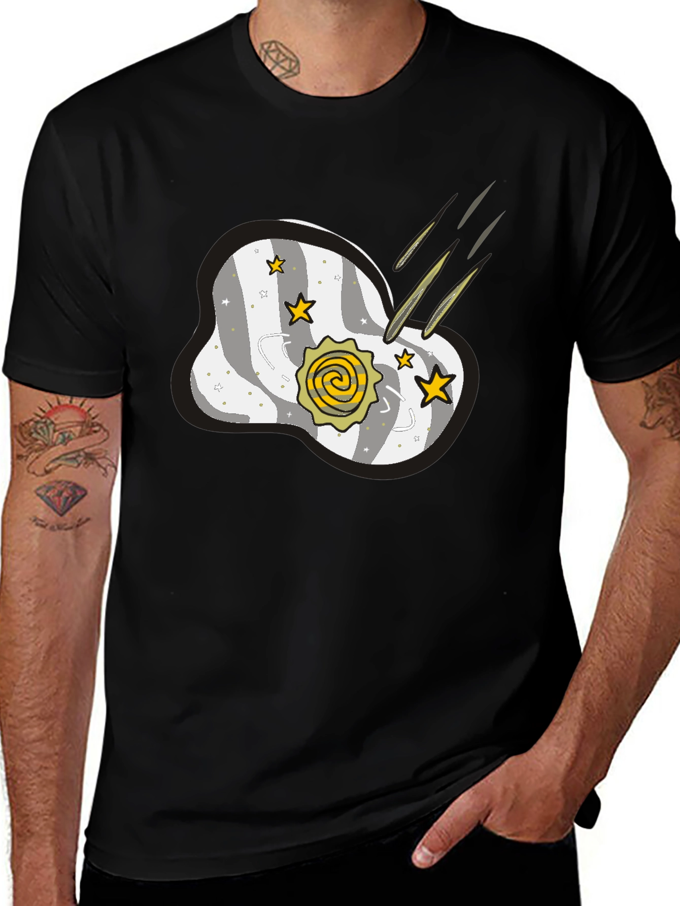 Cosmic Meteor Shower Graphic T-Shirt