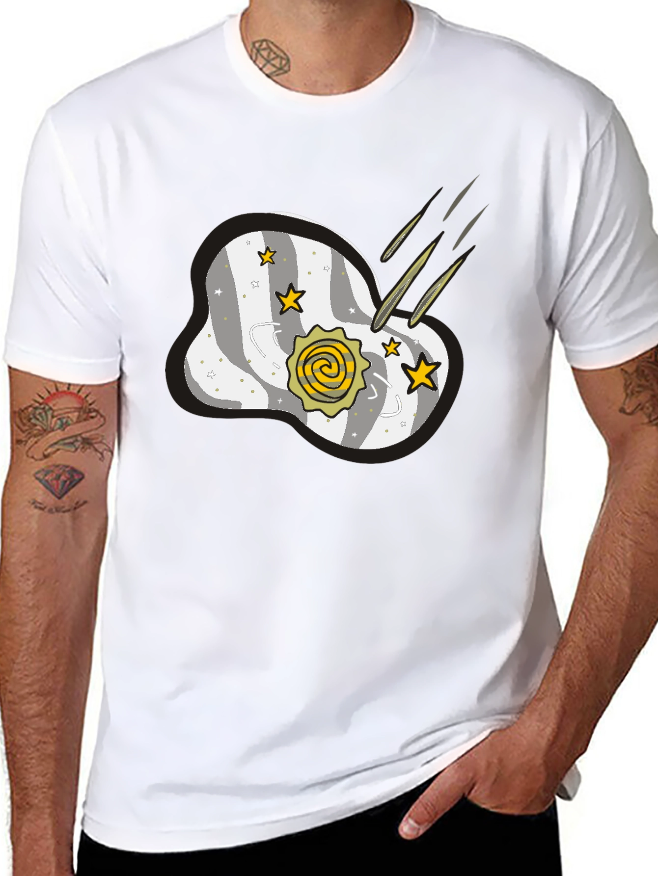 Cosmic Meteor Shower Graphic T-Shirt