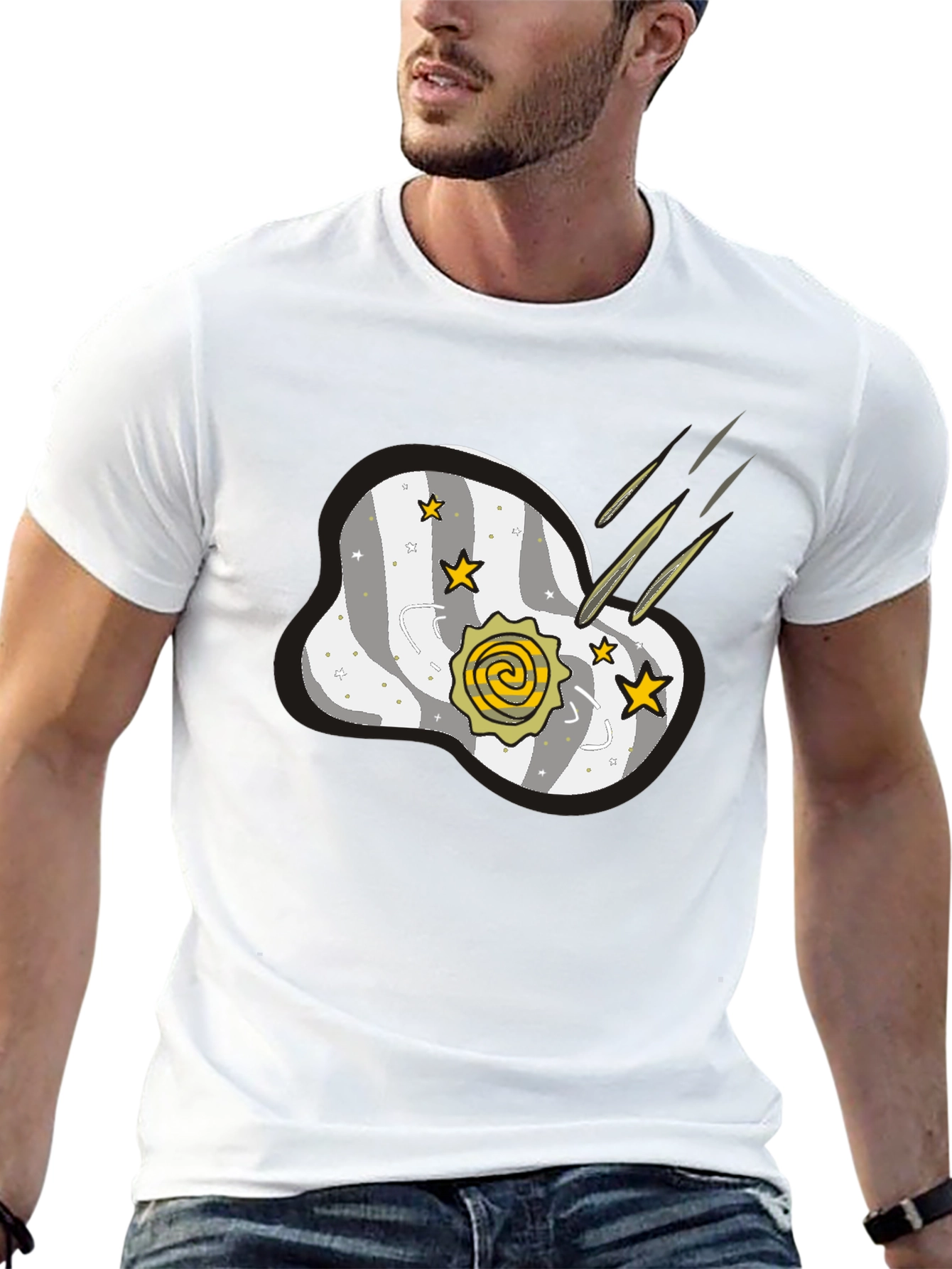 Cosmic Meteor Shower Graphic T-Shirt