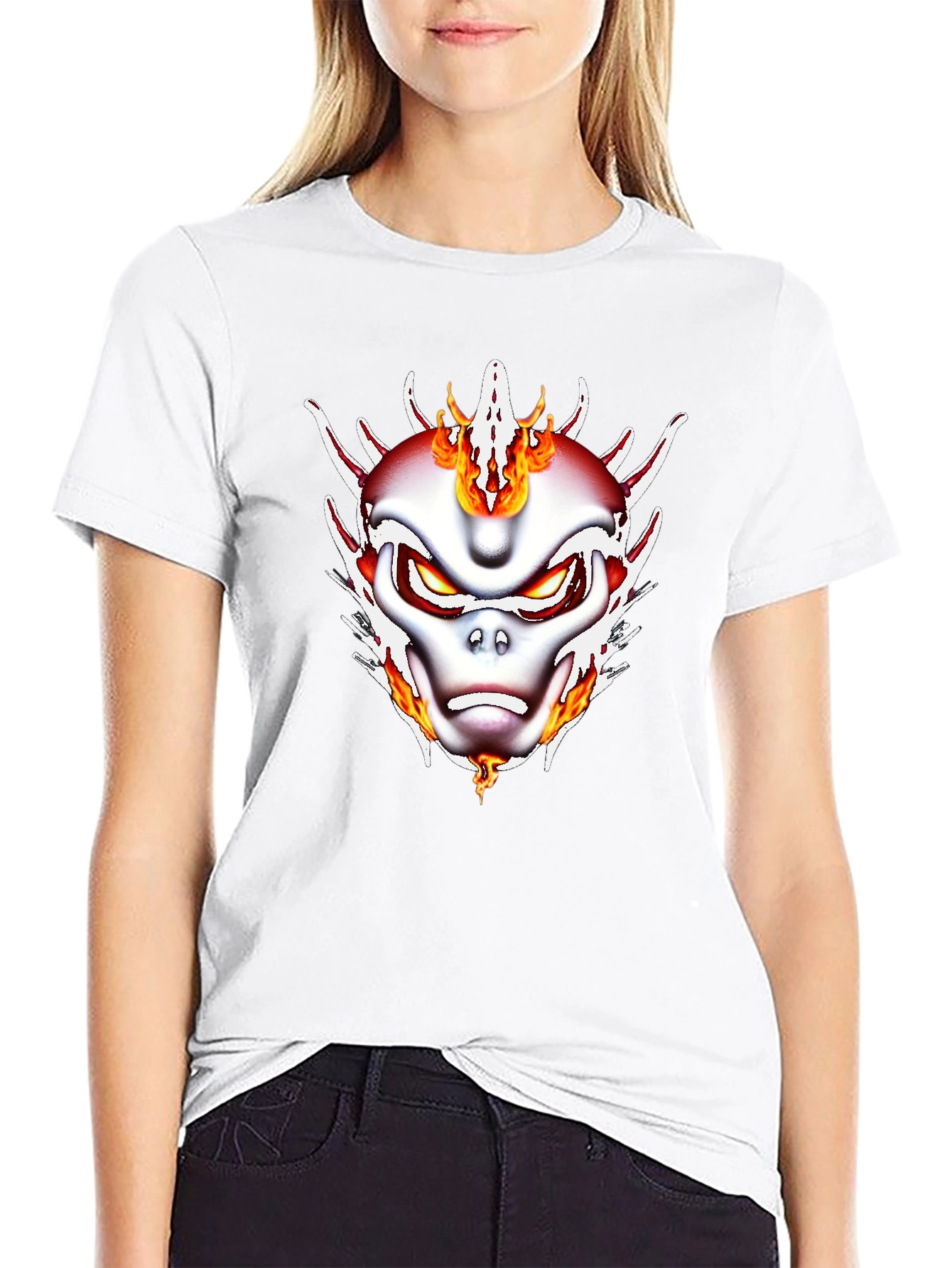Fiery Dragon Graphic T-Shirt - Black