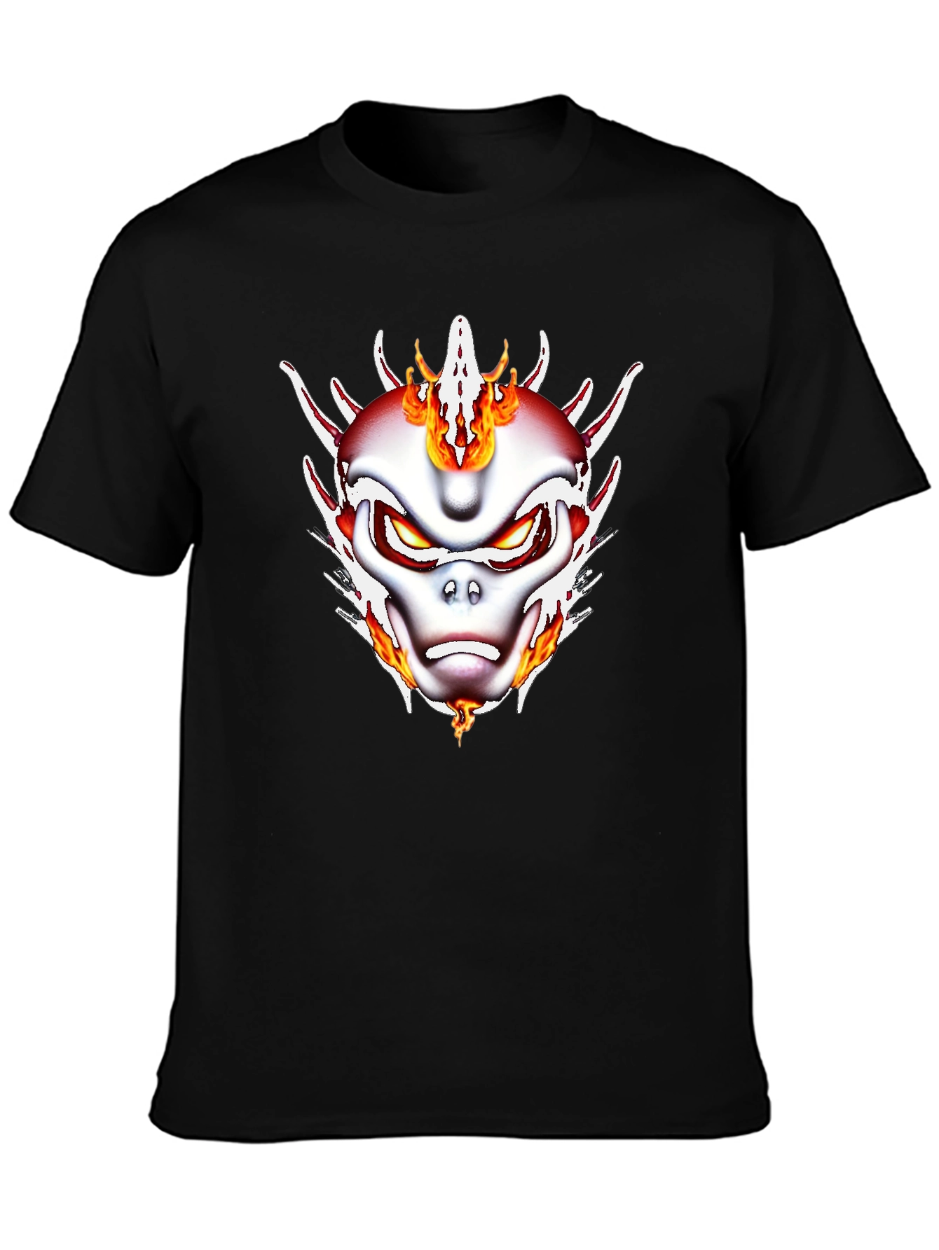 Fiery Dragon Graphic T-Shirt - Black