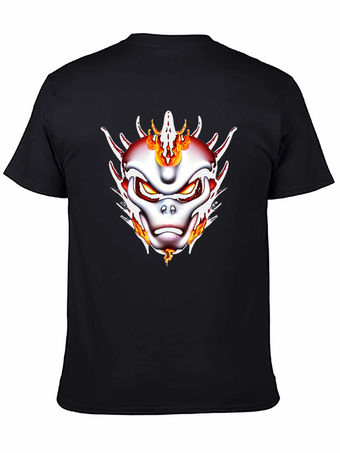 Fiery Dragon Graphic T-Shirt - Black