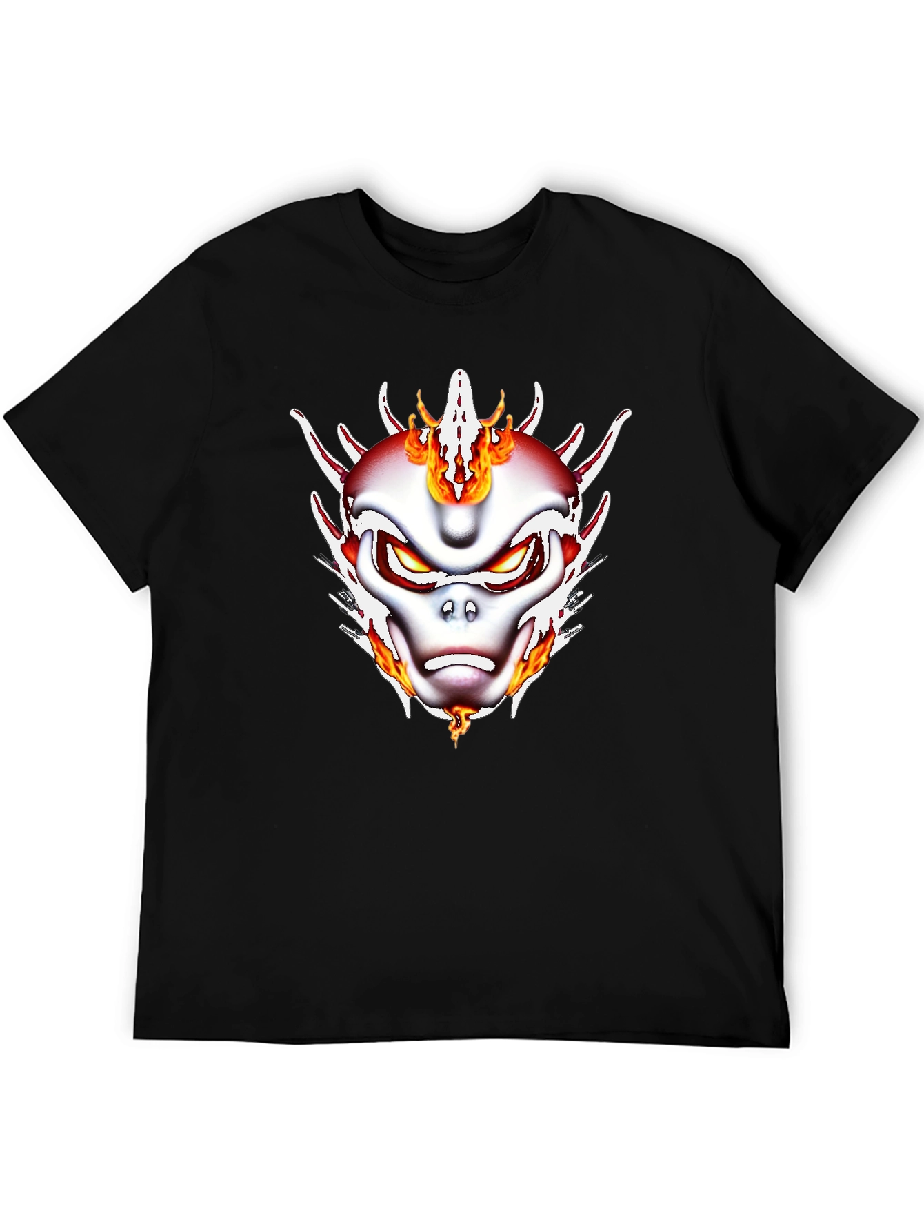 Fiery Dragon Graphic T-Shirt - Black