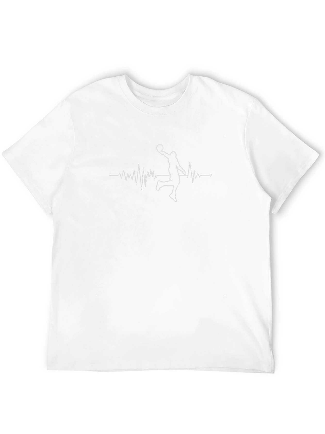 Basketball Heartbeat Graphic Tee - Black