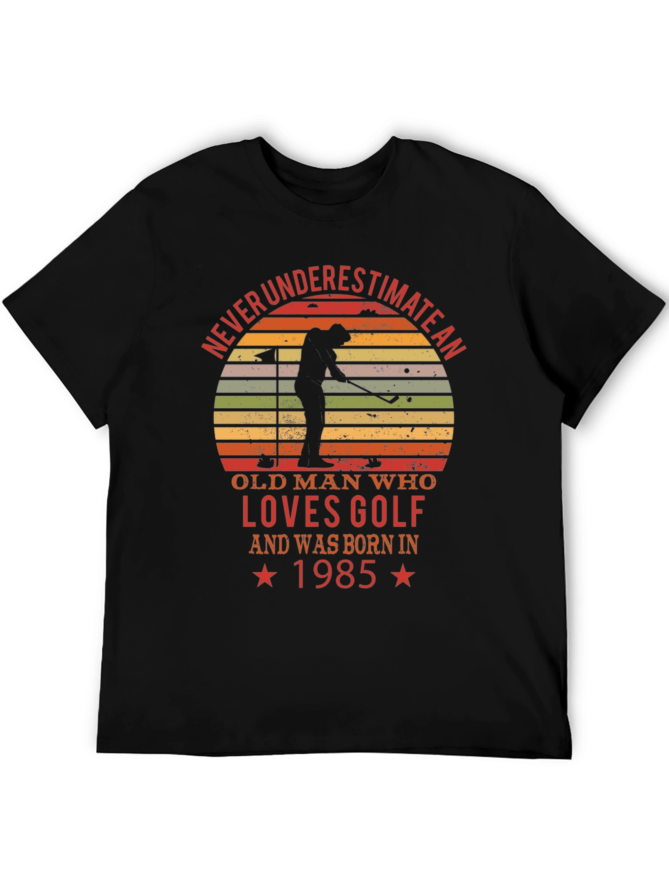 Never Underestimate Old Man Golf T-Shirt