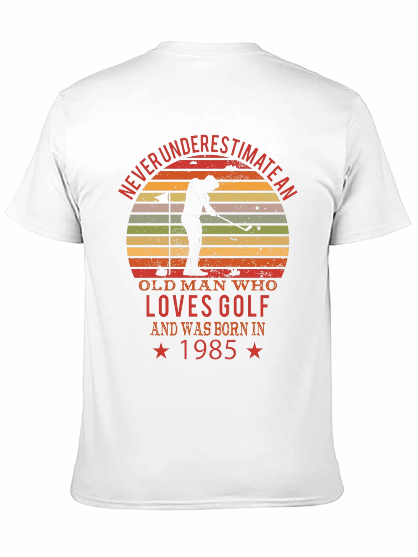 Never Underestimate Old Man Golf T-Shirt