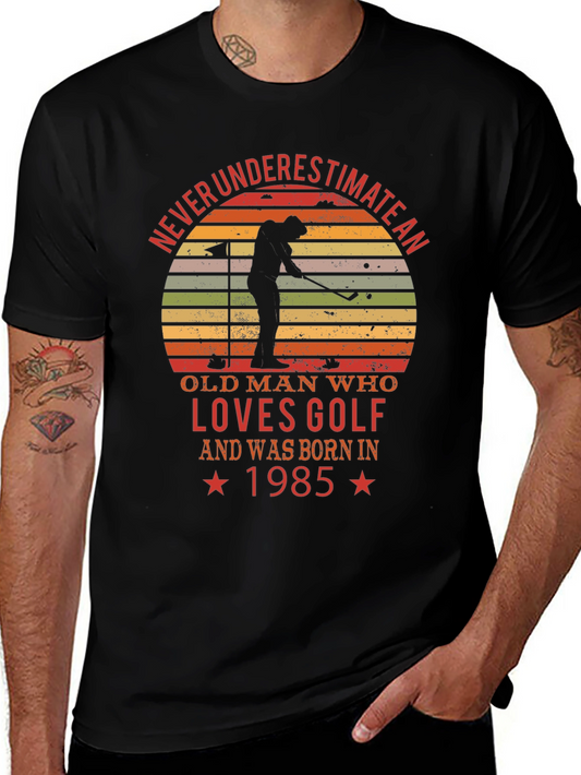 Never Underestimate Old Man Golf T-Shirt