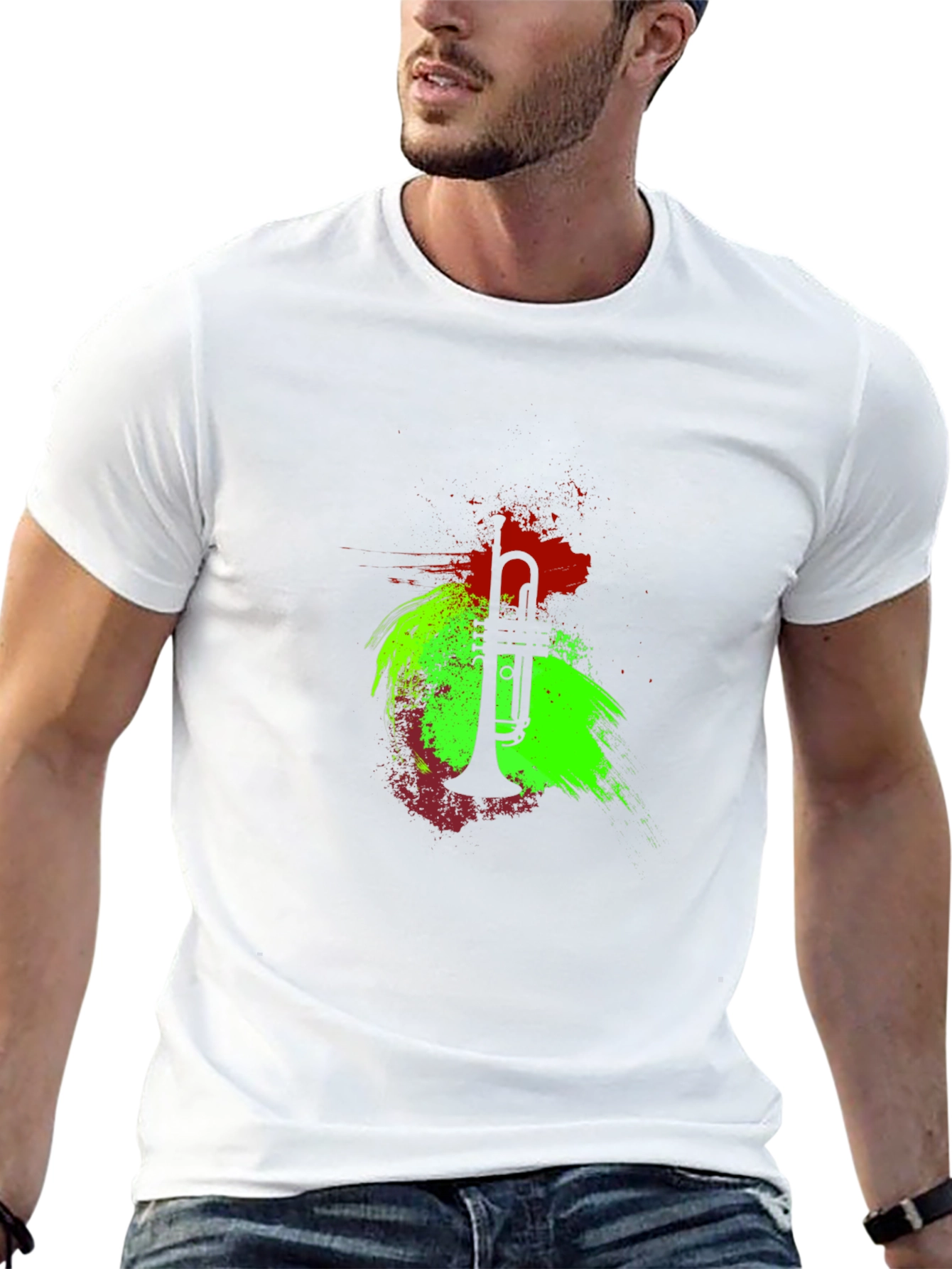 Trumpet Graphic Tee - Stylish Music Lover T-Shirt