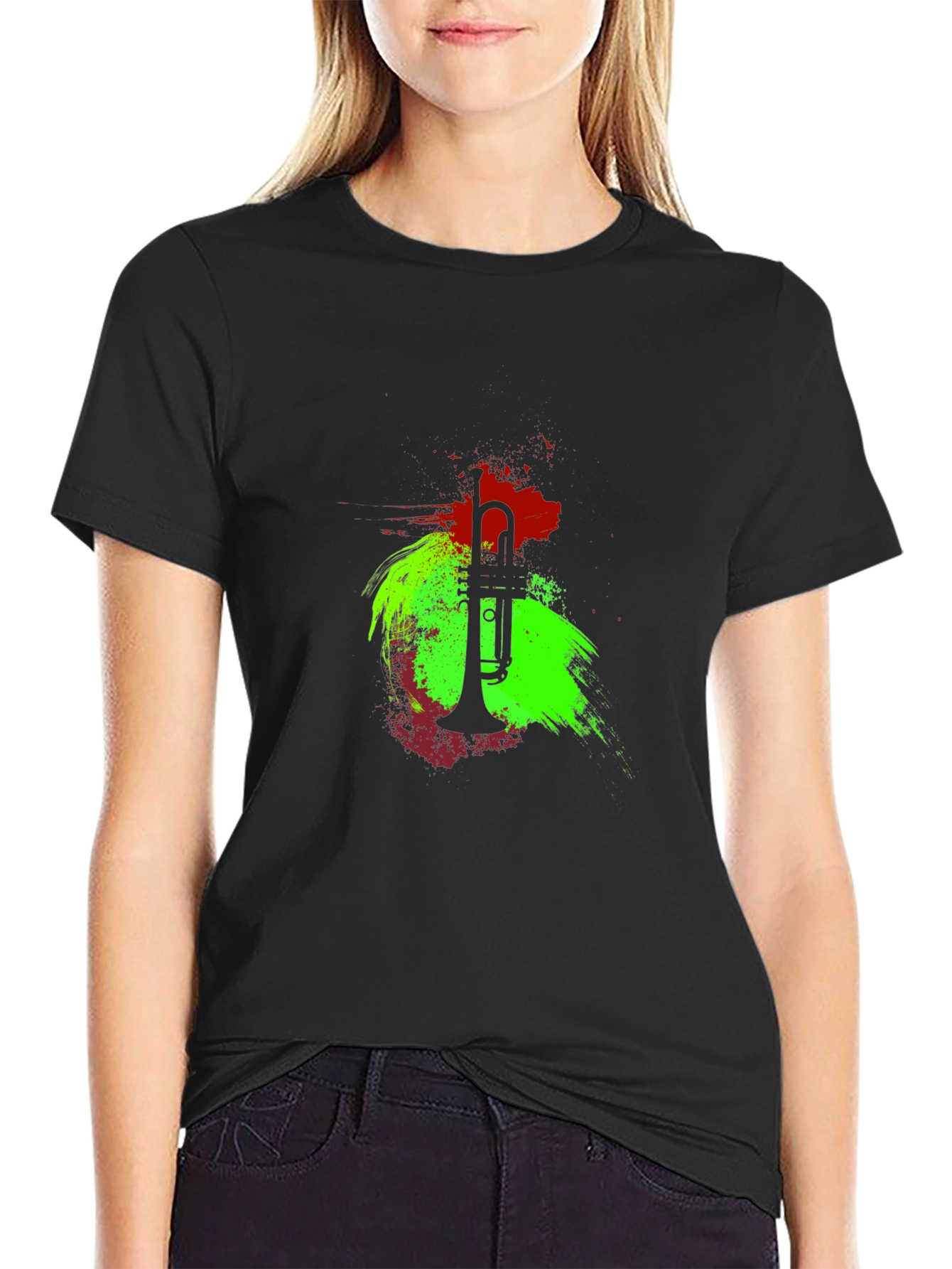 Trumpet Graphic Tee - Stylish Music Lover T-Shirt