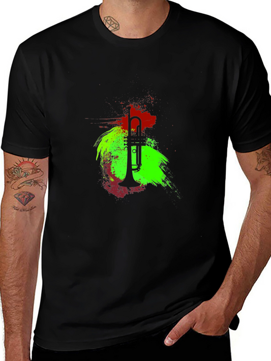 Trumpet Graphic Tee - Stylish Music Lover T-Shirt