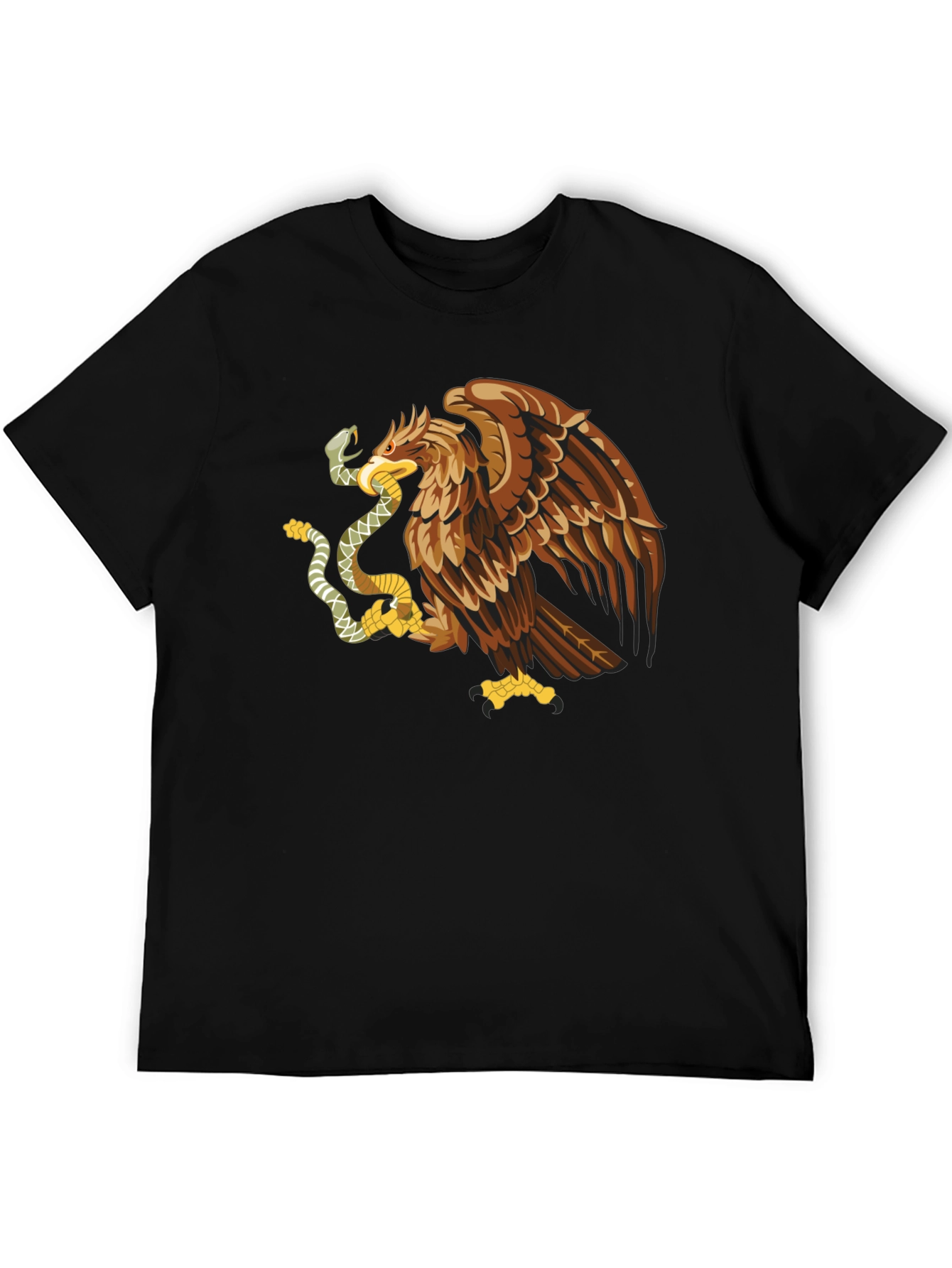 Eagle and Snake Graphic T-Shirt - Black
