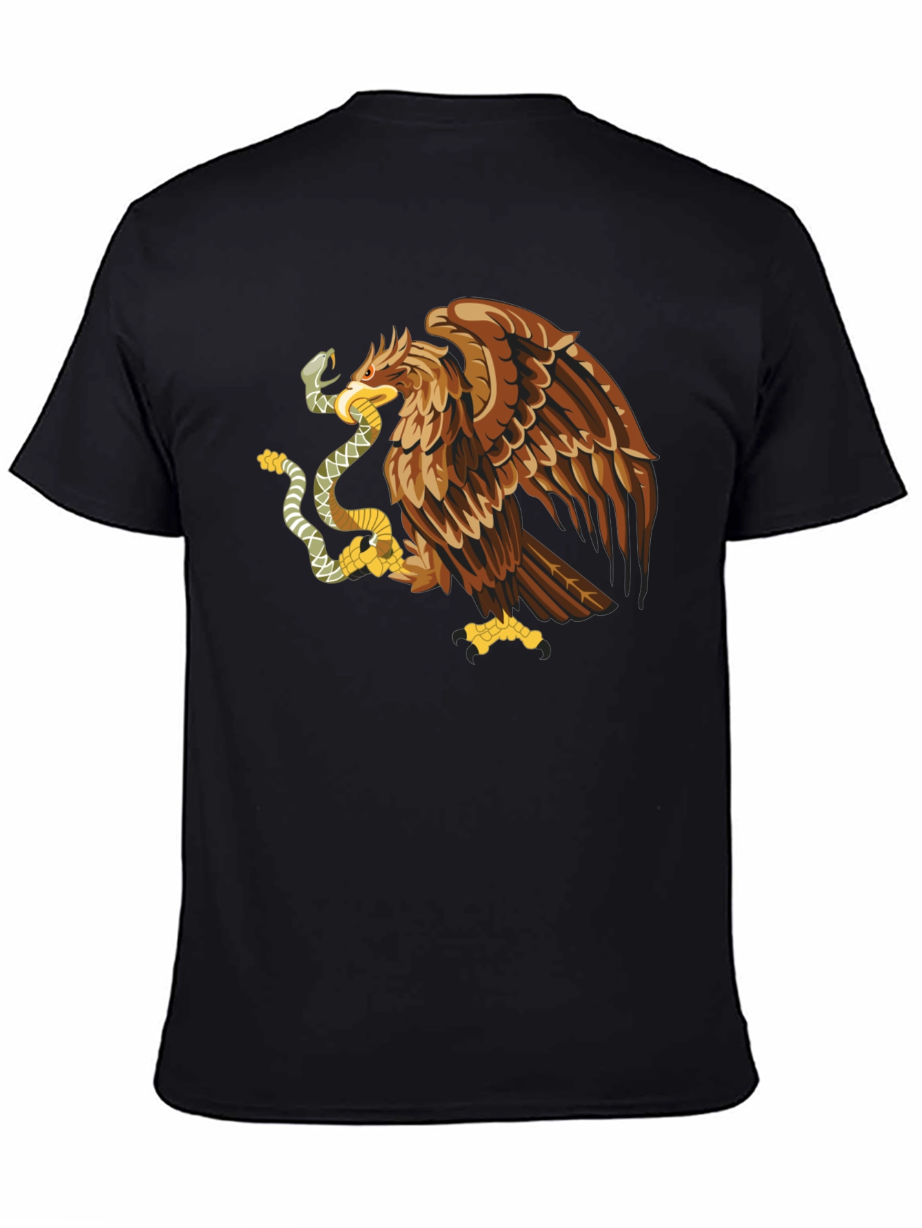 Eagle and Snake Graphic T-Shirt - Black
