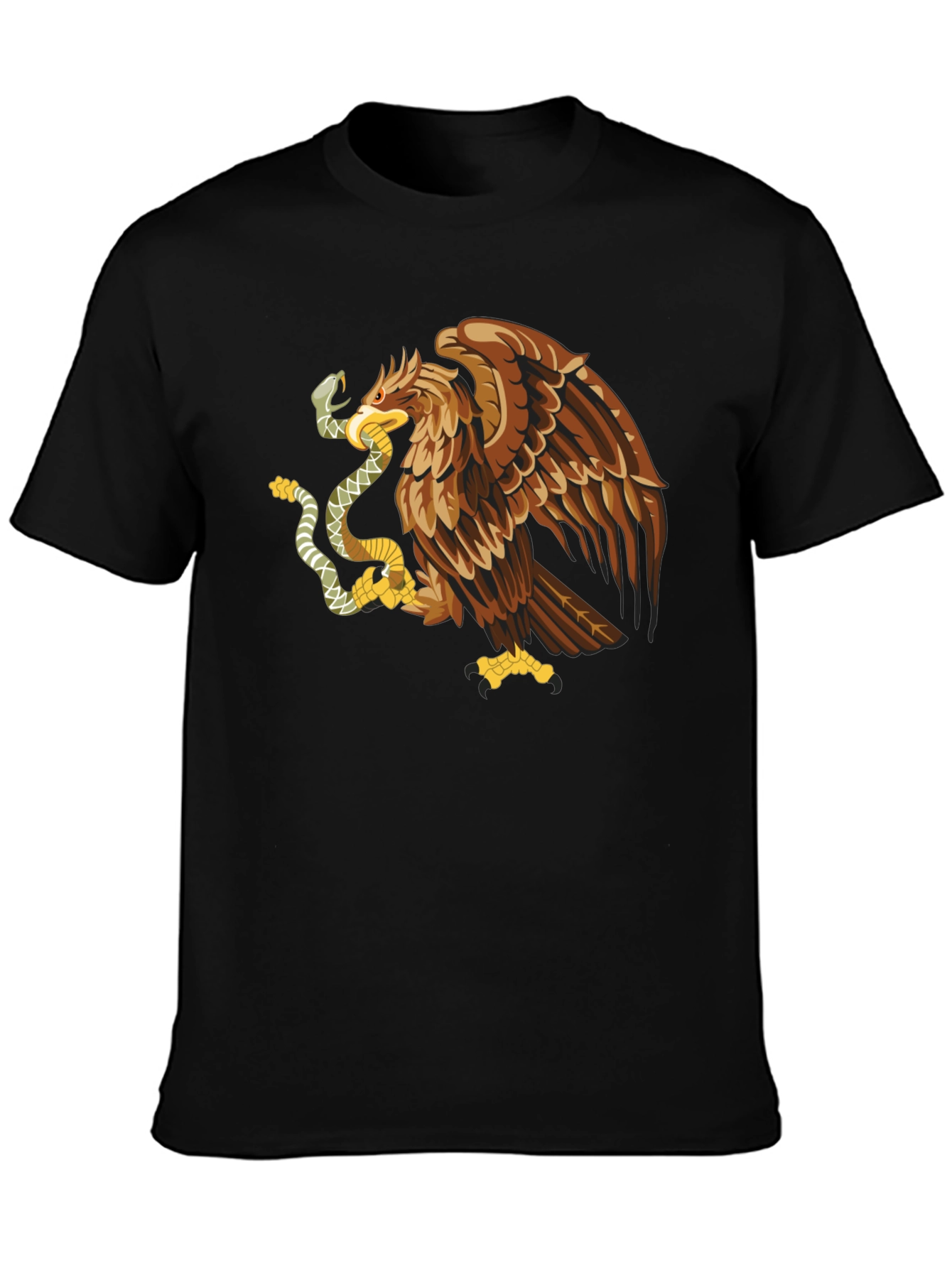 Eagle and Snake Graphic T-Shirt - Black