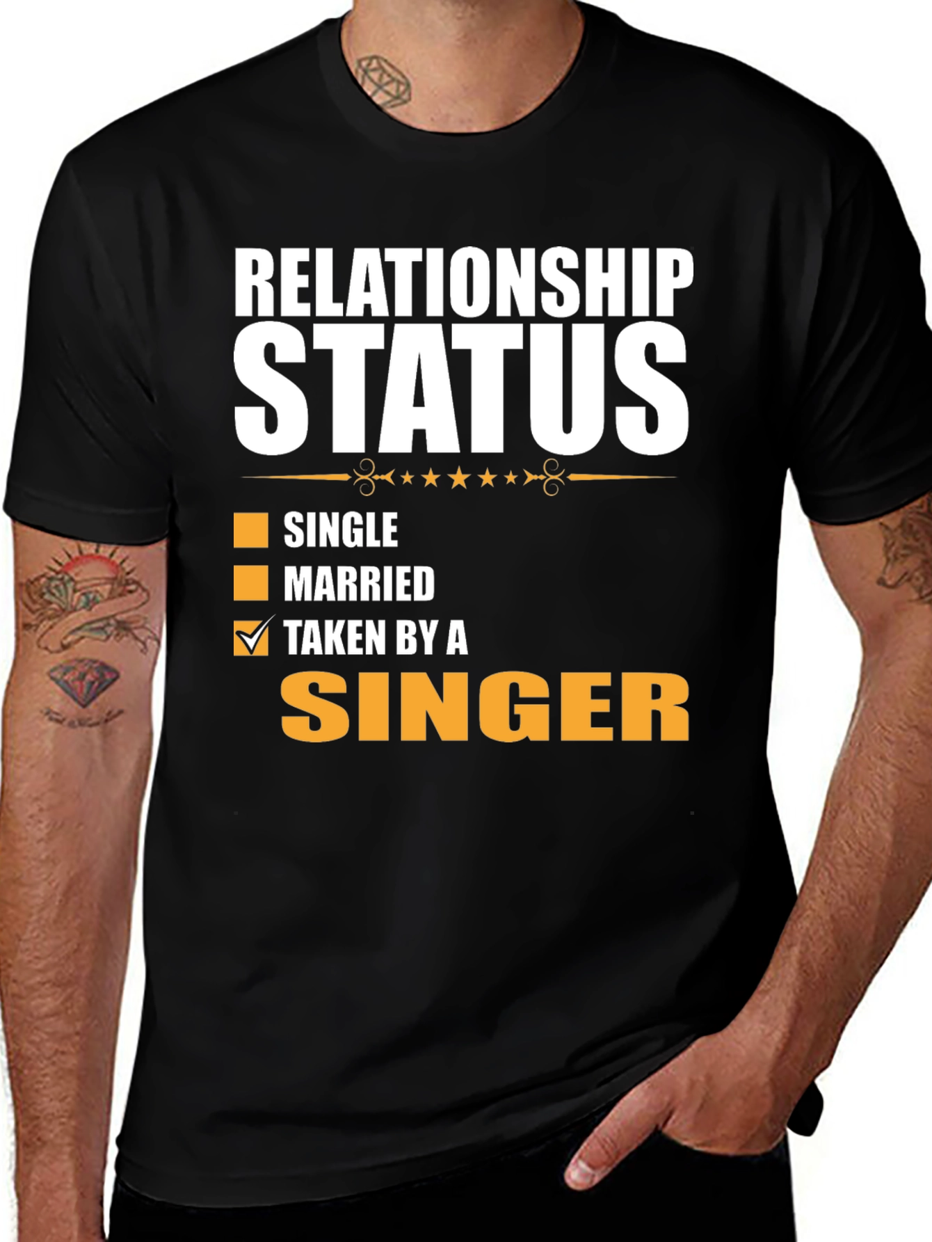 Relationship Status Taken by a Singer Graphic Tee