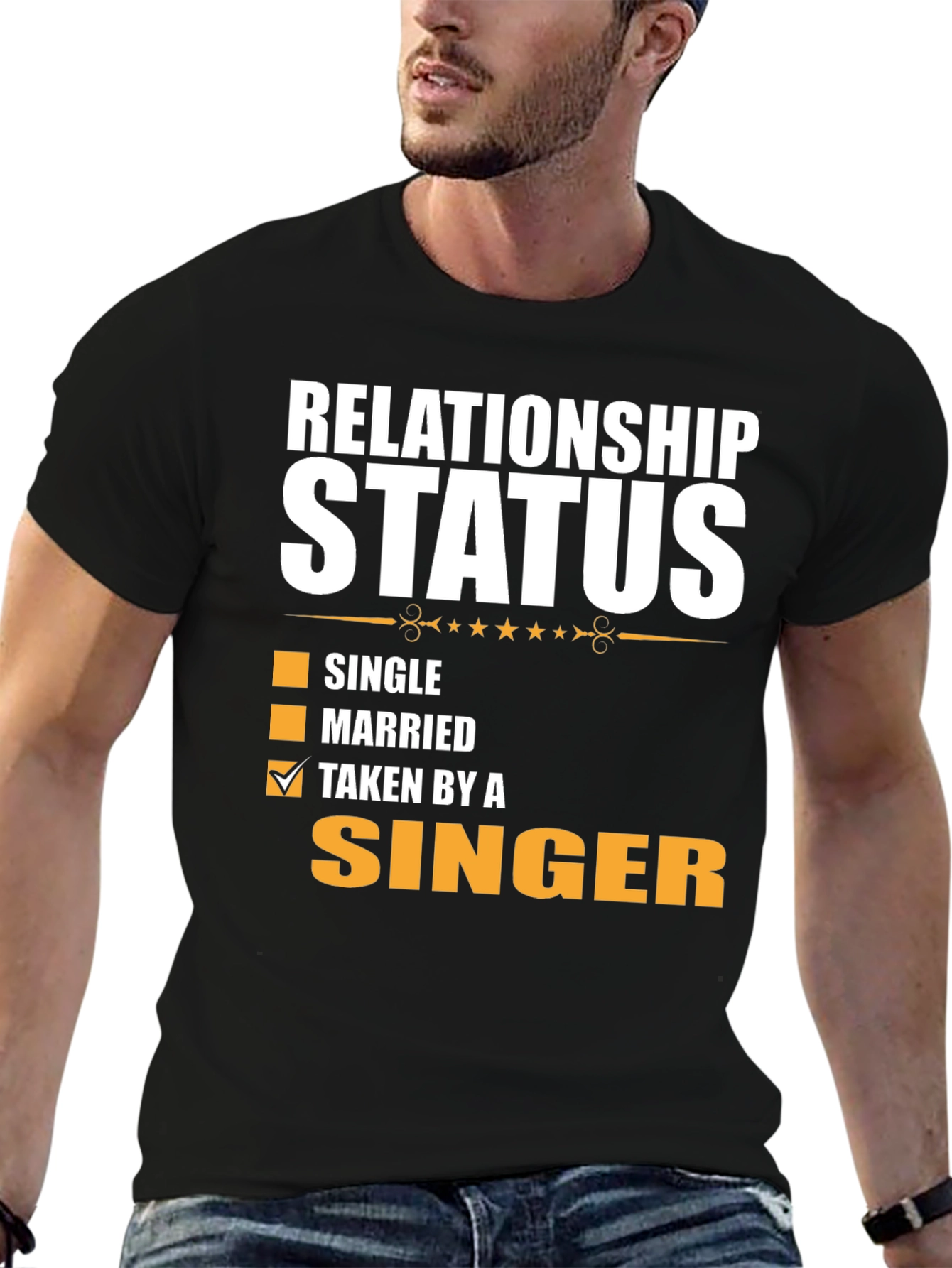 Relationship Status Taken by a Singer Graphic Tee
