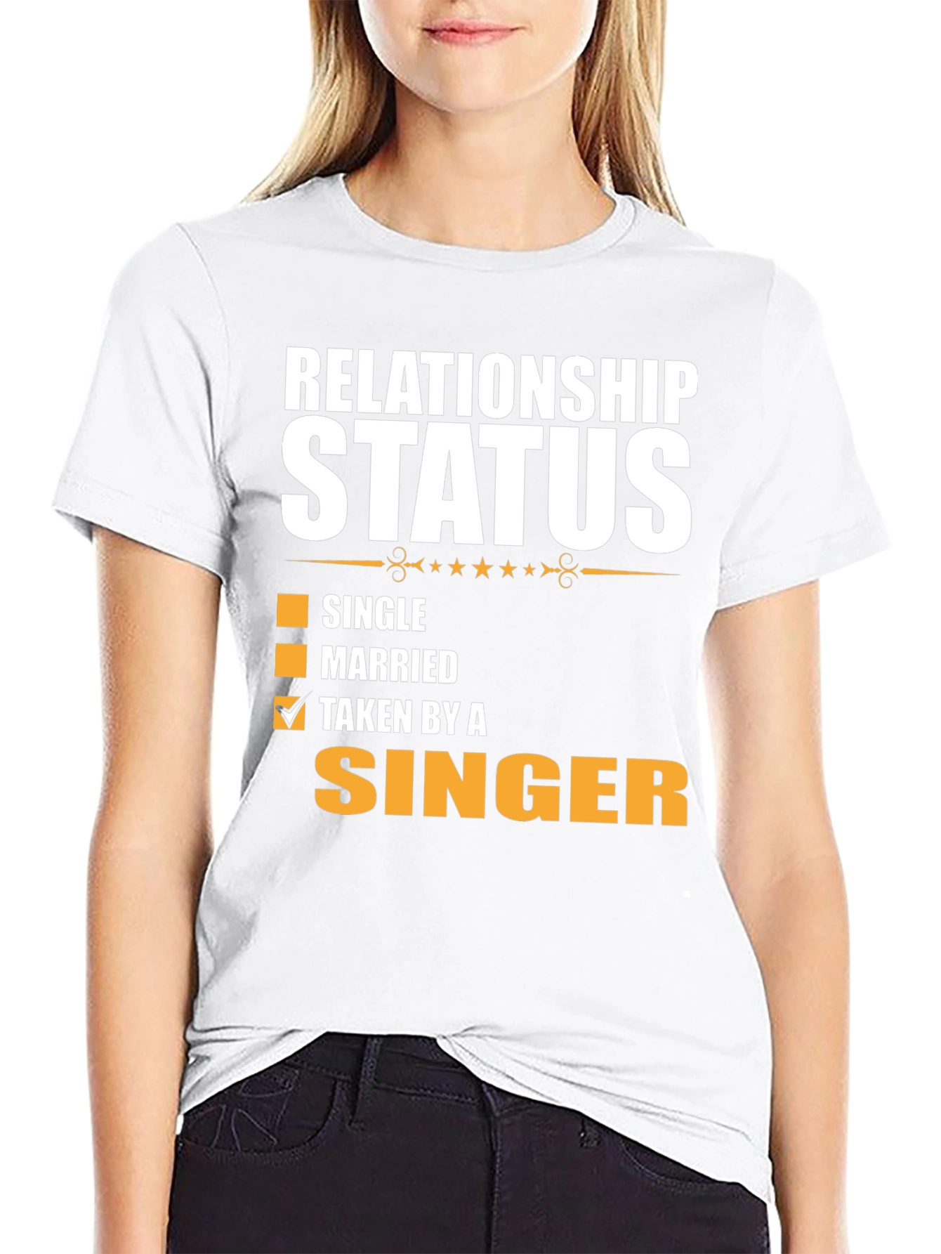 Relationship Status Taken by a Singer Graphic Tee