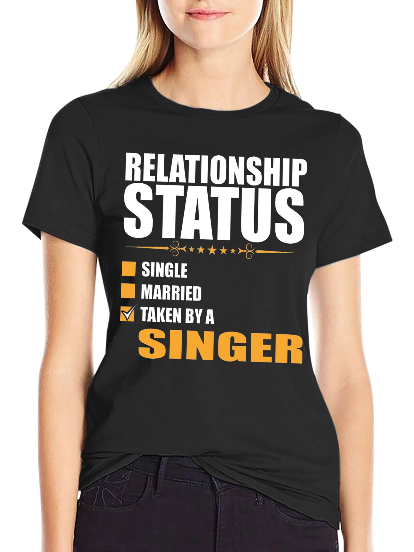 Relationship Status Taken by a Singer Graphic Tee