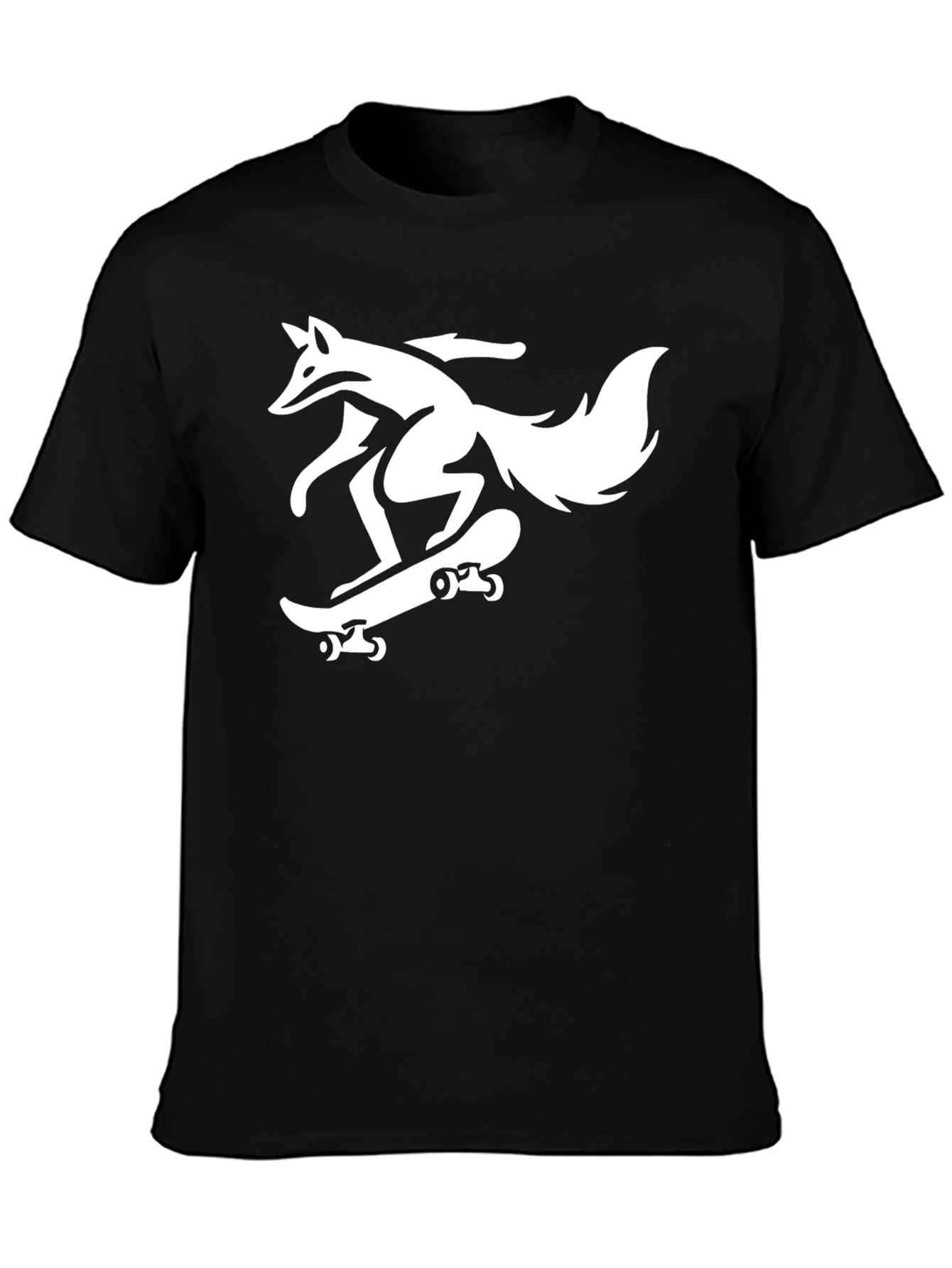 Skateboarding Fox Graphic Tee - Black