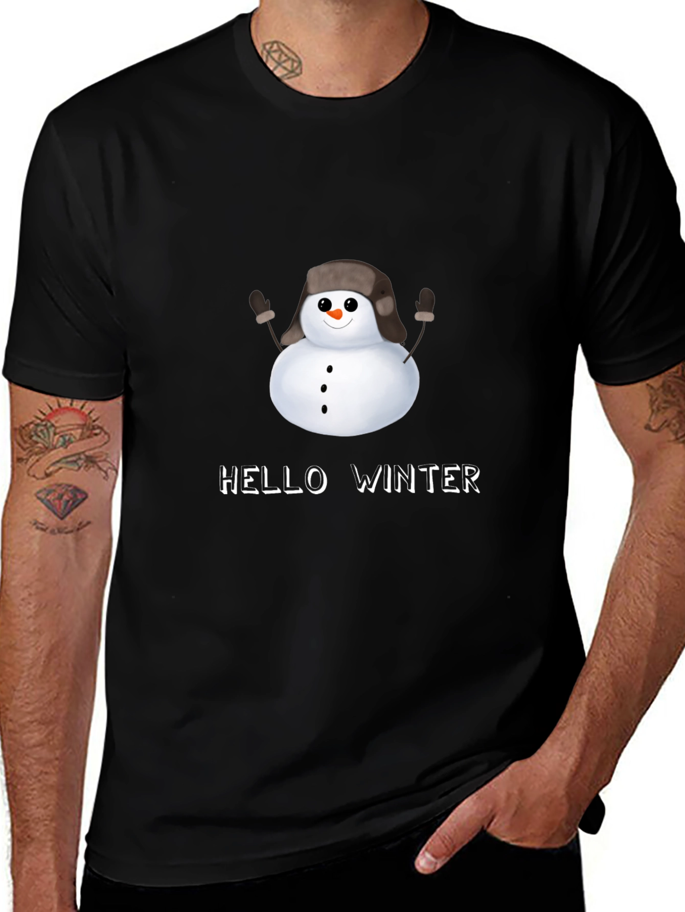 Hello Winter Snowman T-Shirt