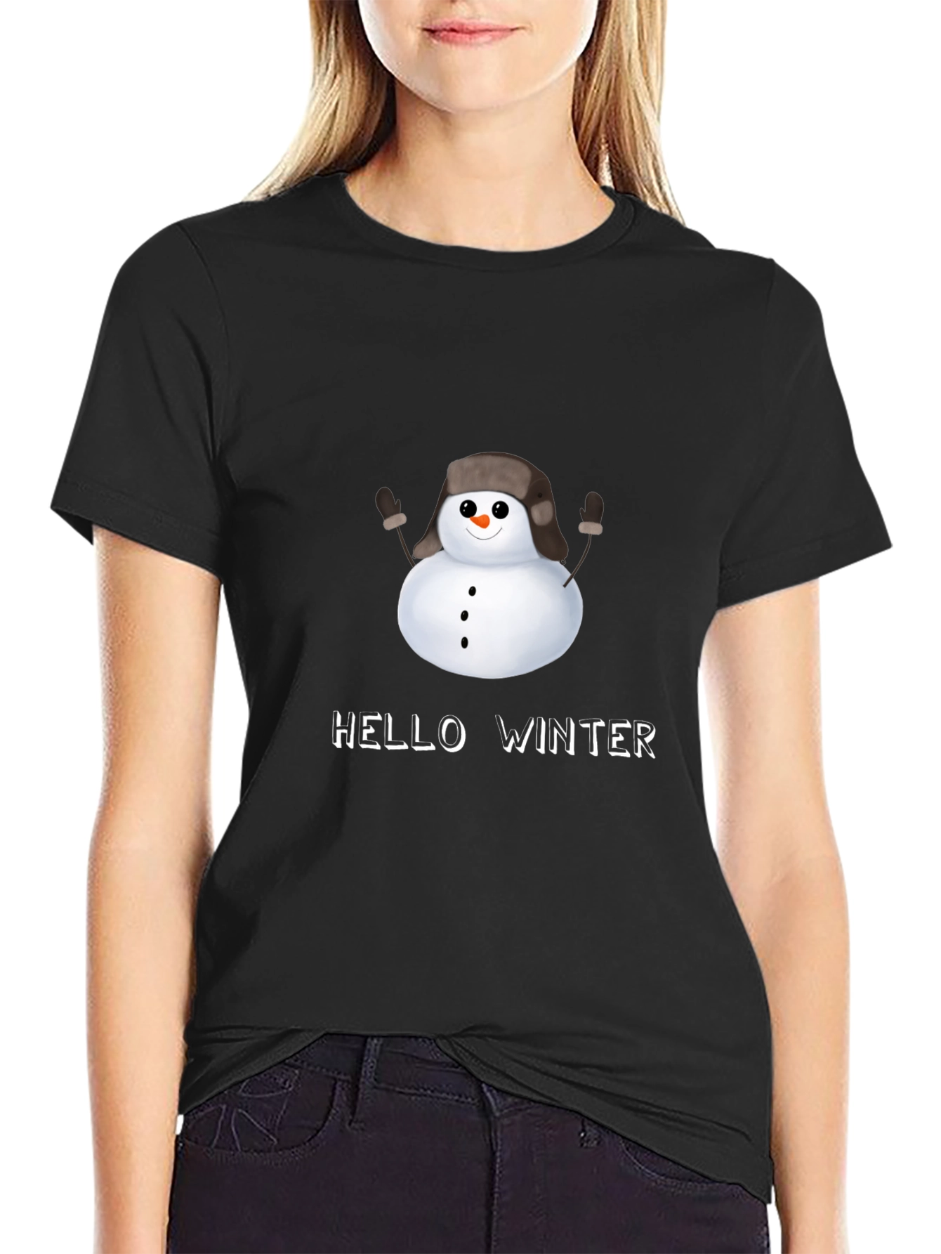 Hello Winter Snowman T-Shirt