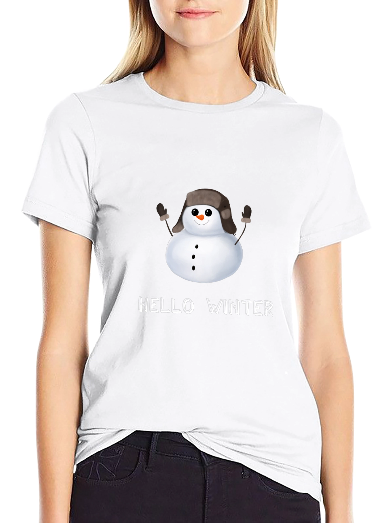 Hello Winter Snowman T-Shirt