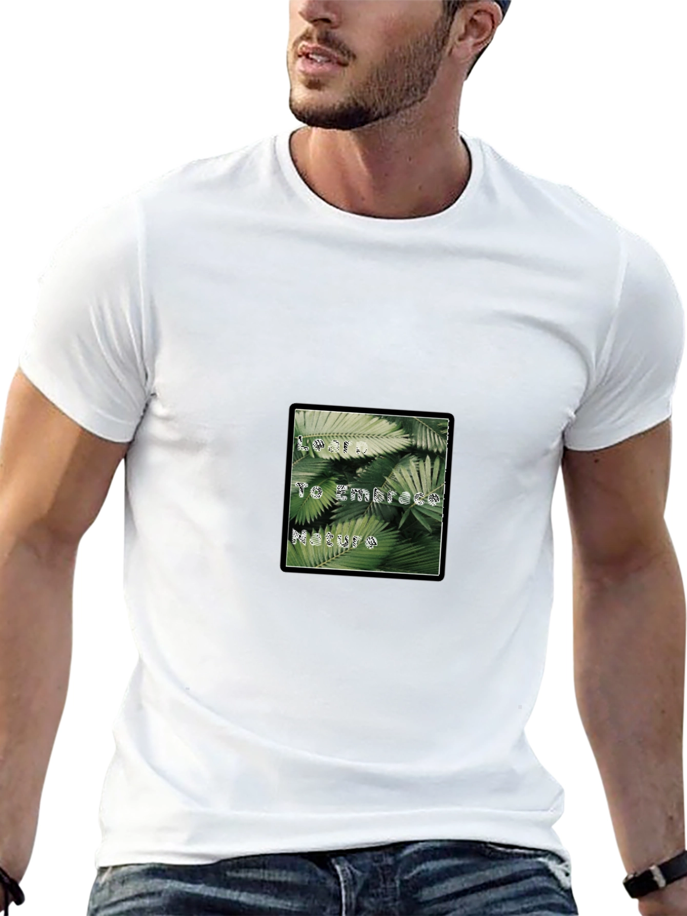 Embrace Nature Black Graphic T-Shirt