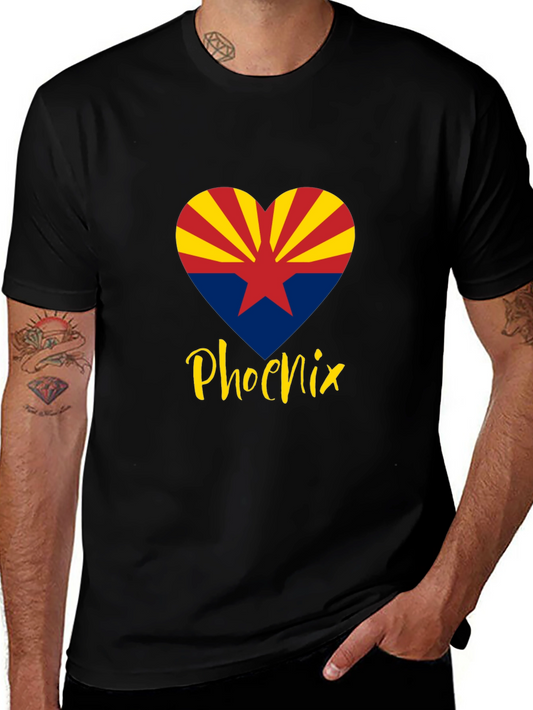 Phoenix Arizona Heart Flag Graphic T-Shirt