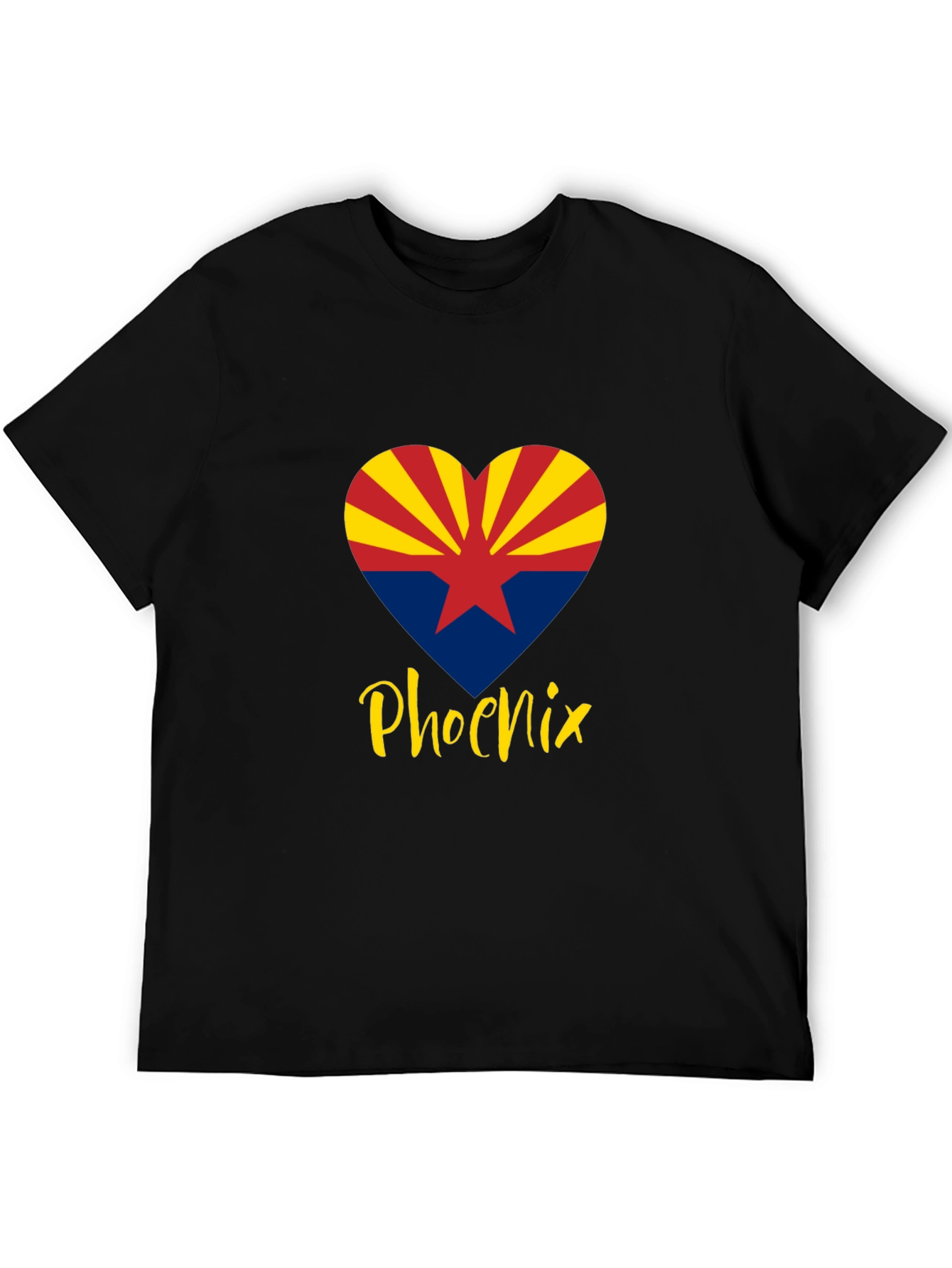 Phoenix Arizona Heart Flag Graphic T-Shirt
