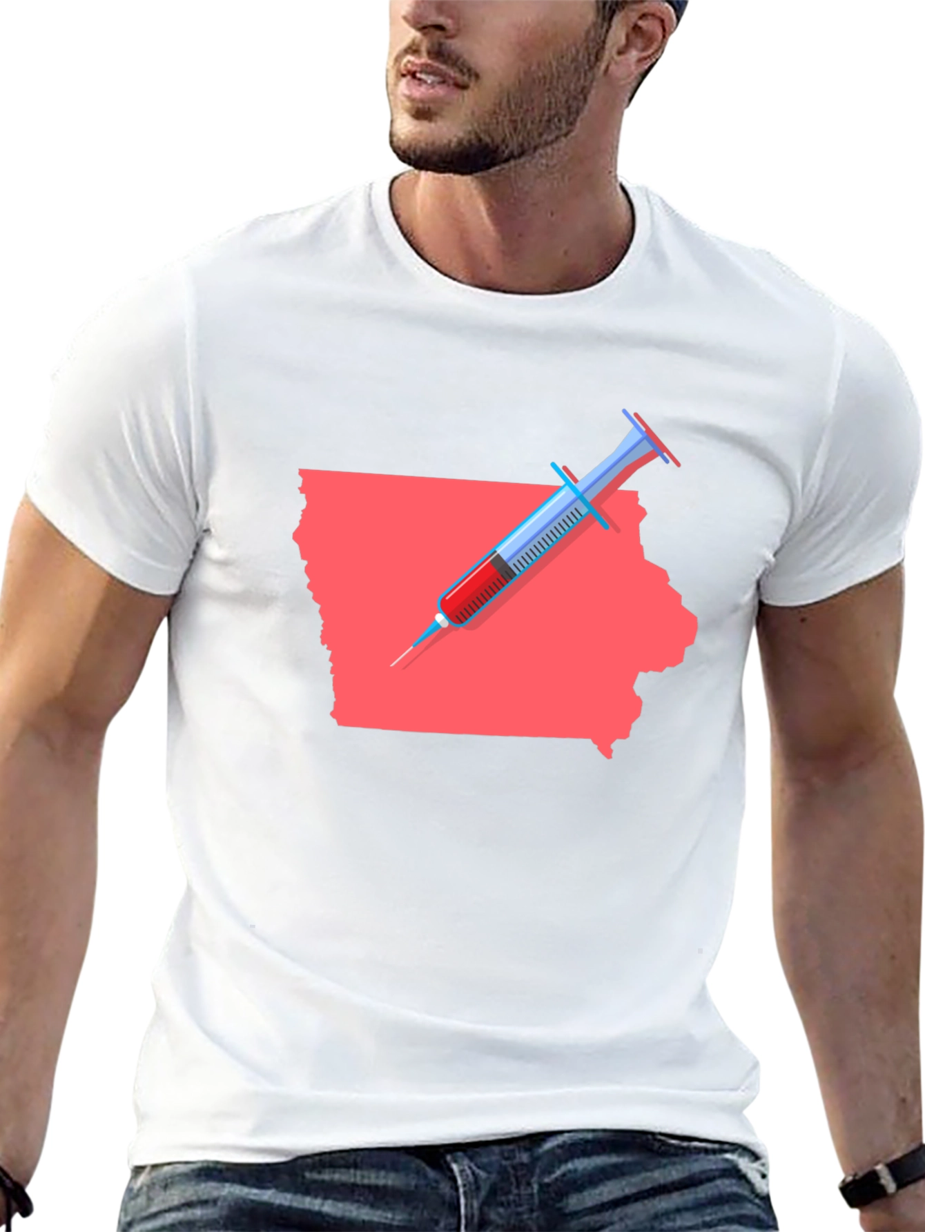 Iowa Vaccination Black T-Shirt